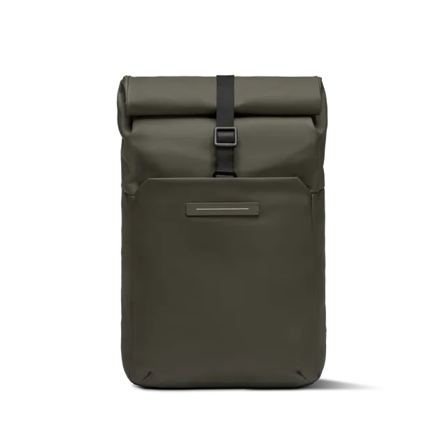 horizn-studios-sofo-rolltop-backpack-x-dark-olive-waxed-canvas-rucksack image 1