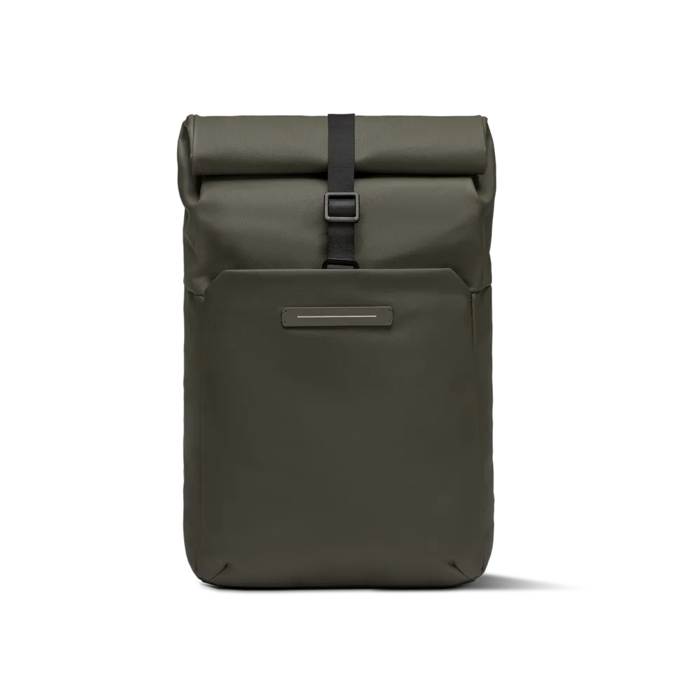 horizn-studios-sofo-rolltop-backpack-x-dark-olive-waxed-canvas-rucksack image 1