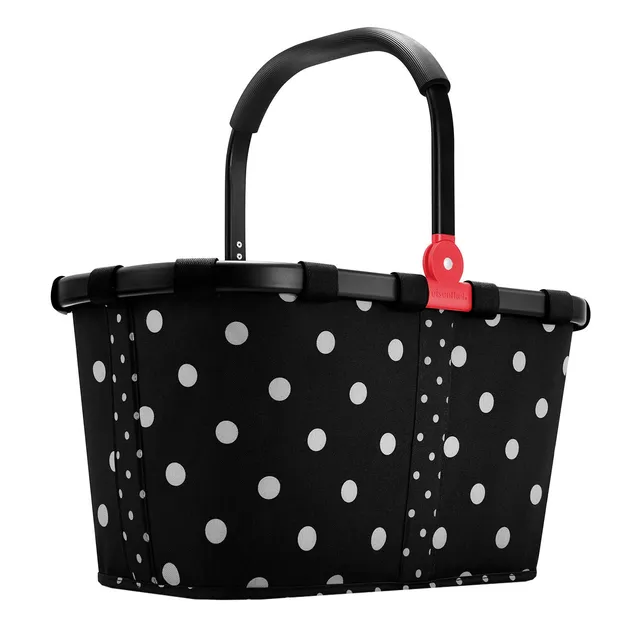 reisenthel-carrybag-frame-einkaufskorb-22-l-black-mixed-dots-mit-schwarzem-rahme image 1