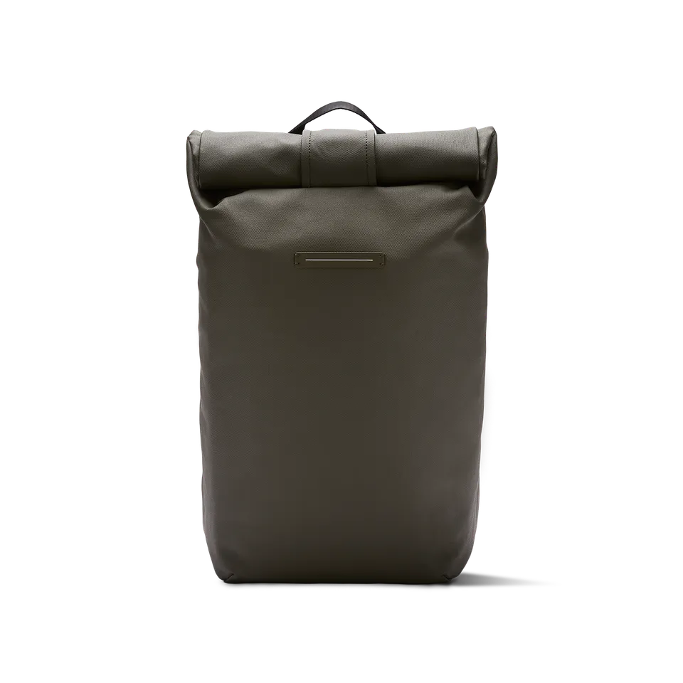 horizn-studios-sofo-rolltop-backpack-dark-olive-waxed-canvas-daypack image 1