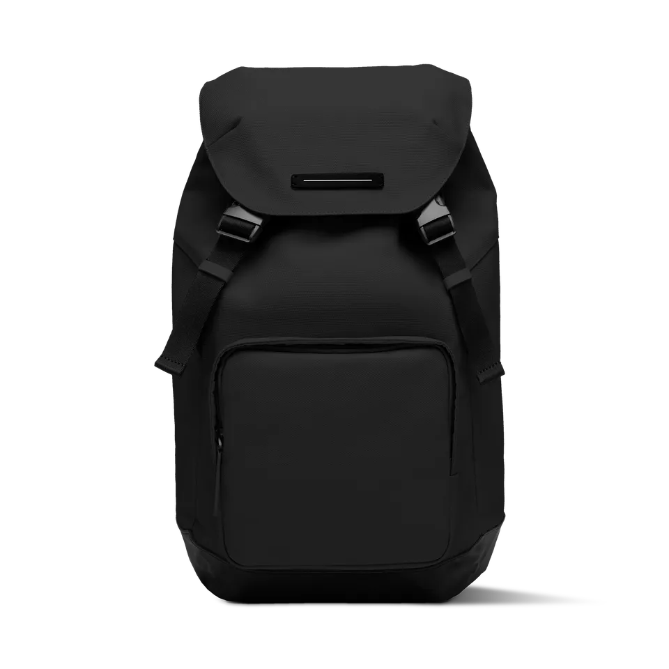horizn-studios-sofo-backpack-city-all-black-recyceltes-wachs-canvas-tagesrucksac image 1