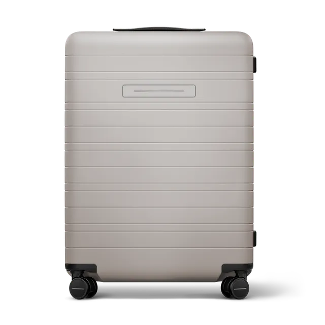 horizn-studios-h6-essential-check-in-trolley-m-sand-grey-premium-hard-shell-64-c image 1