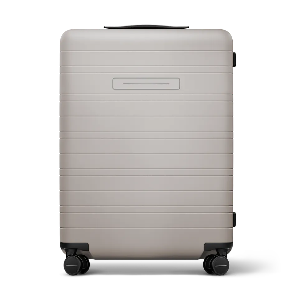 horizn-studios-h6-essential-check-in-trolley-m-sand-grey-premium-hard-shell-64-c image 1