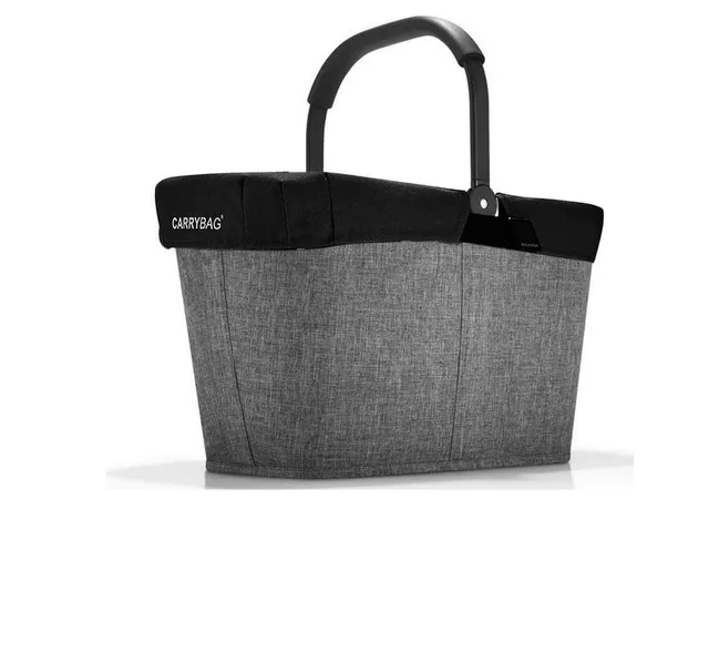 reisenthel-carrybag-frame-einkaufskorb-twist-silver-mit-cover-black-shopper-mit- image 1