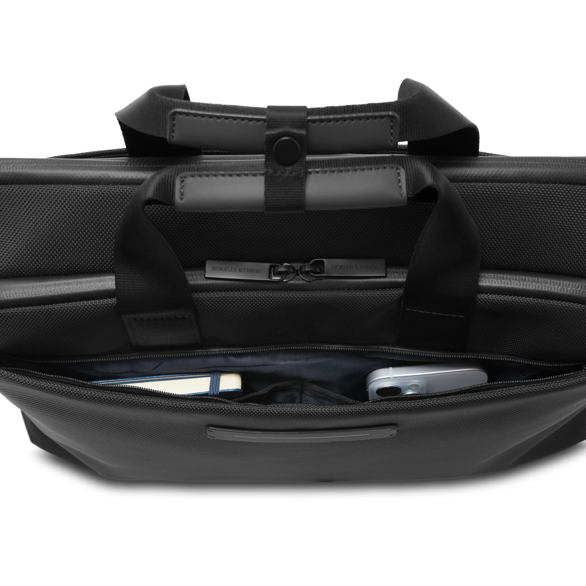 horizn-studios-midtown-aktenkoffer-business-tasche-all-black-hochwertiges-nylon image 5