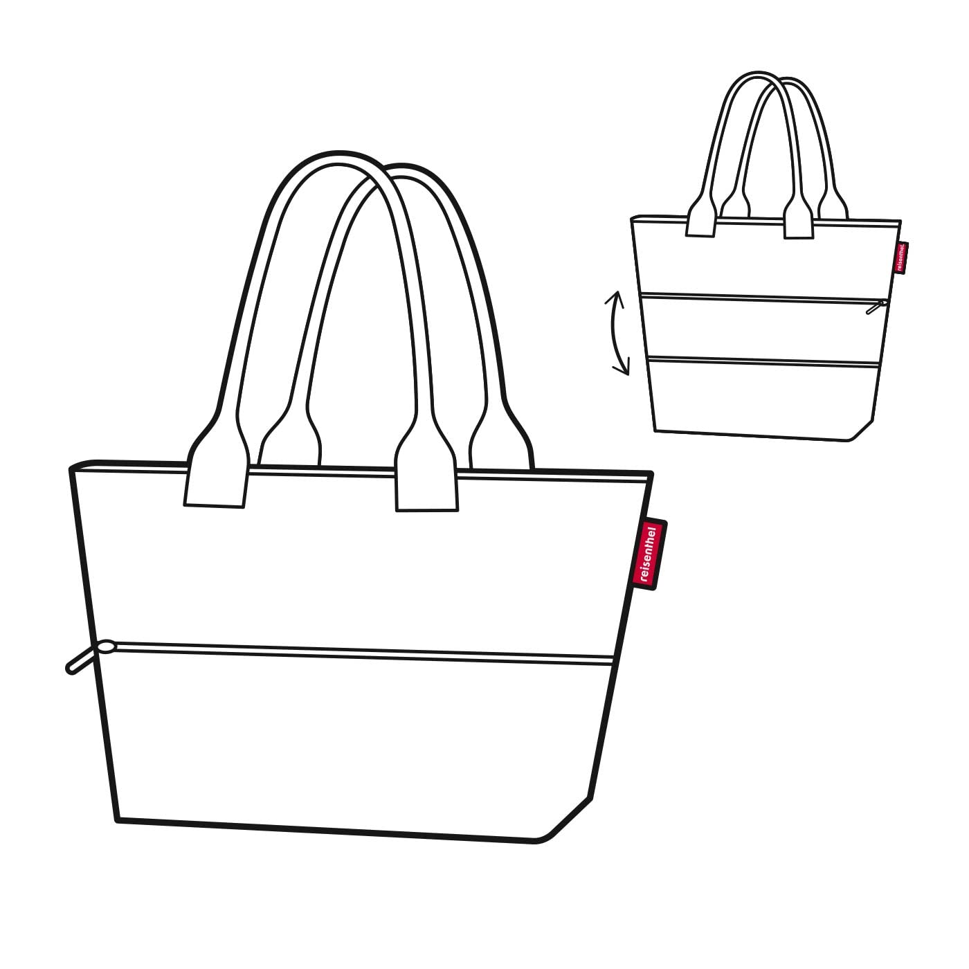 reisenthel-shopper-e1-gro-raum-einkaufstasche-erweiterbares-volumen-verschlie-ba image 5