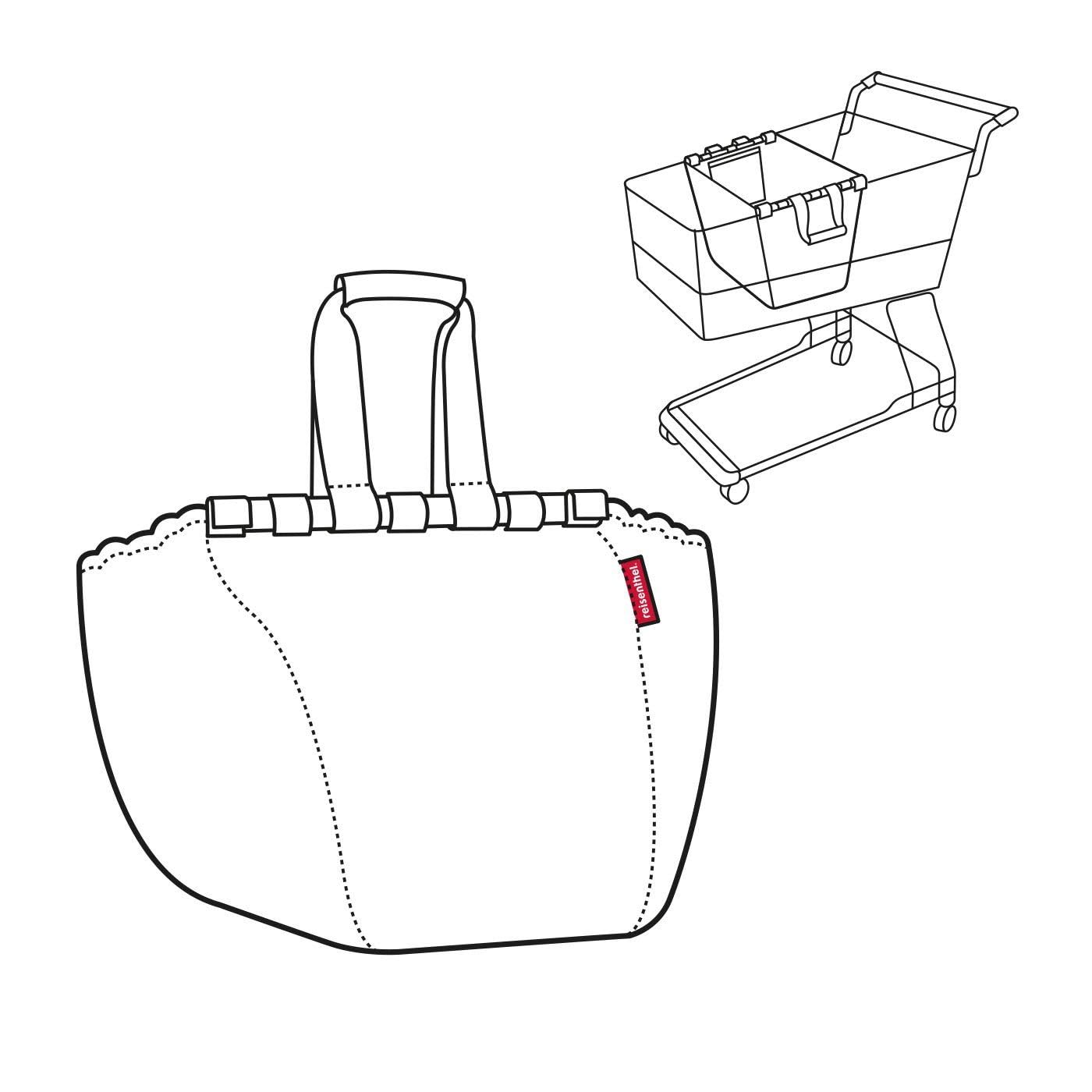reisenthel-easyshoppingbag-schwarz-zusammenrollbarer-einkaufswagen-shopper-32-5- image 5