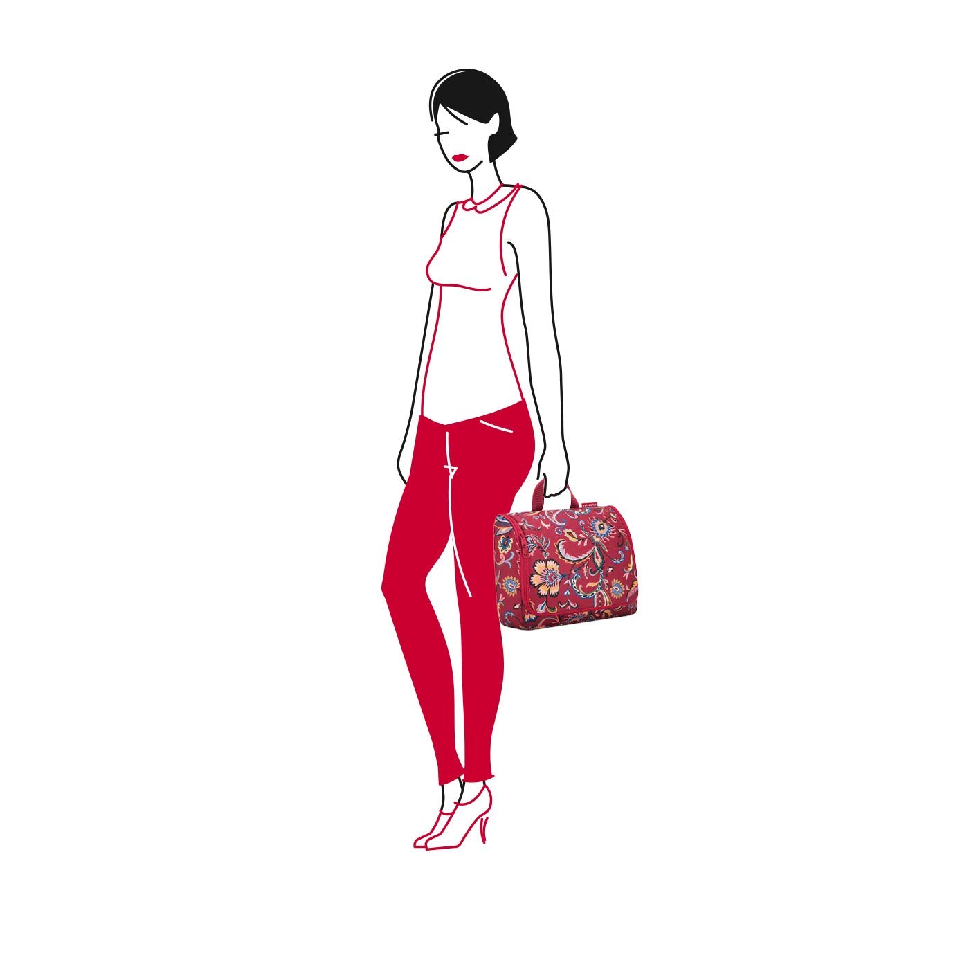 reisenthel-allrounder-l-reisetasche-set-paisley-ruby-mit-toiletbag-xl-waschtasch image 7