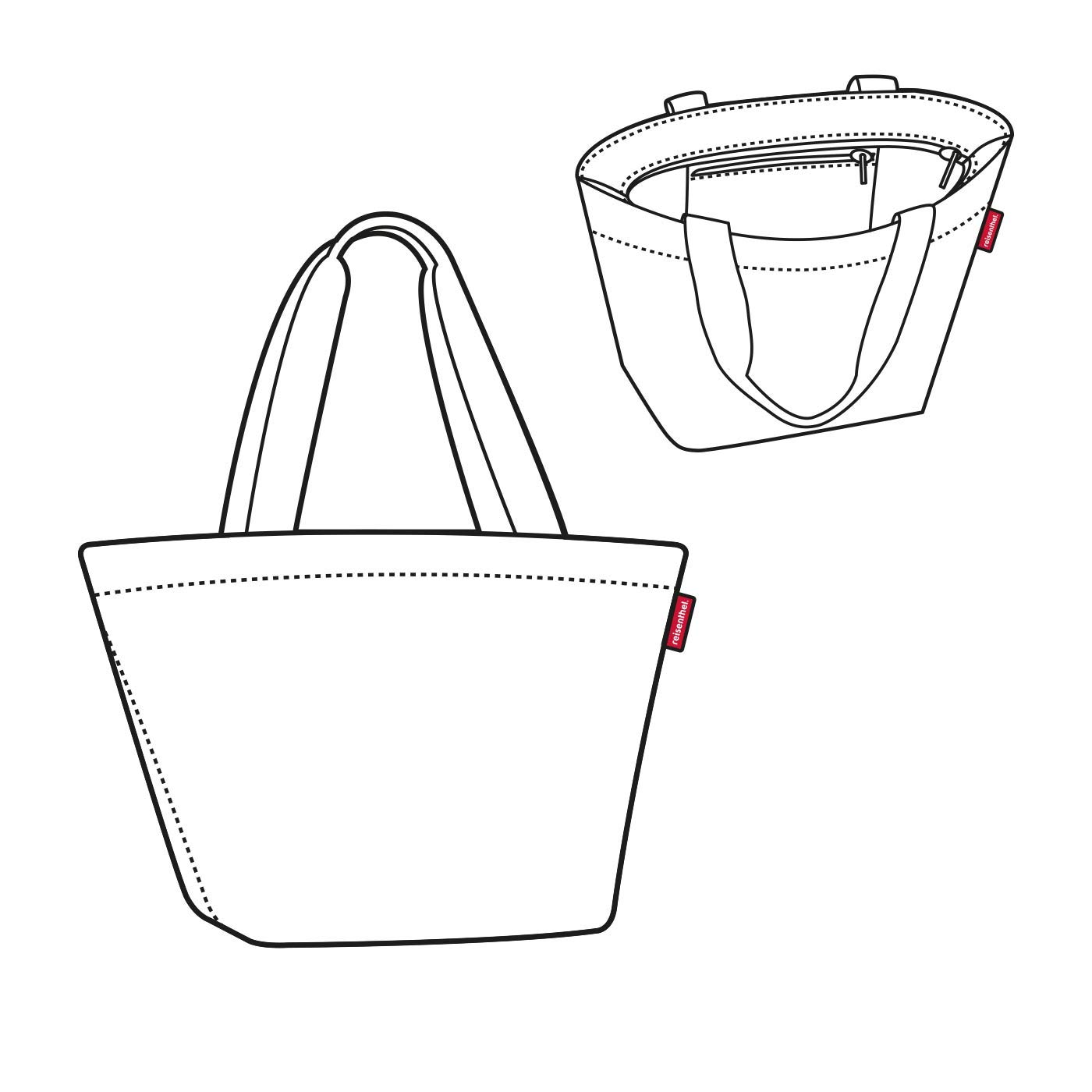 reisenthel-shopper-m-op-art-ger-umige-shopping-bag-und-elegante-handtasche-aus-w image 4
