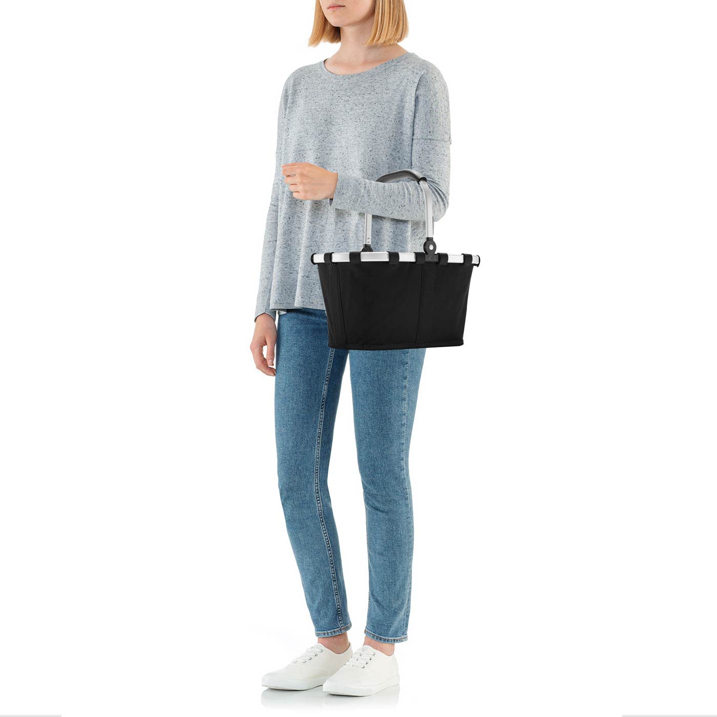 reisenthel-carrybag-xs-einkaufskorb-stabiler-aluminiumrahmen-innenfach-wasserabw image 6
