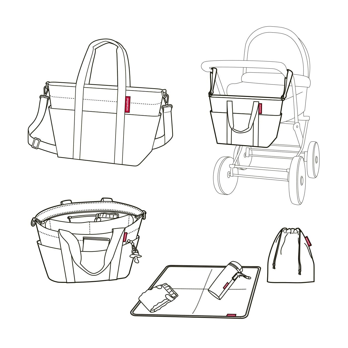 reisenthel-baby-organizer-dark-ruby-wickeltasche-50-x-30-x-20-cm-15-l-mit-kinder image 7