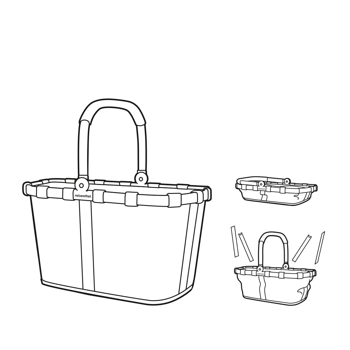 reisenthel-carrybag-xs-einkaufskorb-stabiler-aluminiumrahmen-innenfach-wasserabw image 7