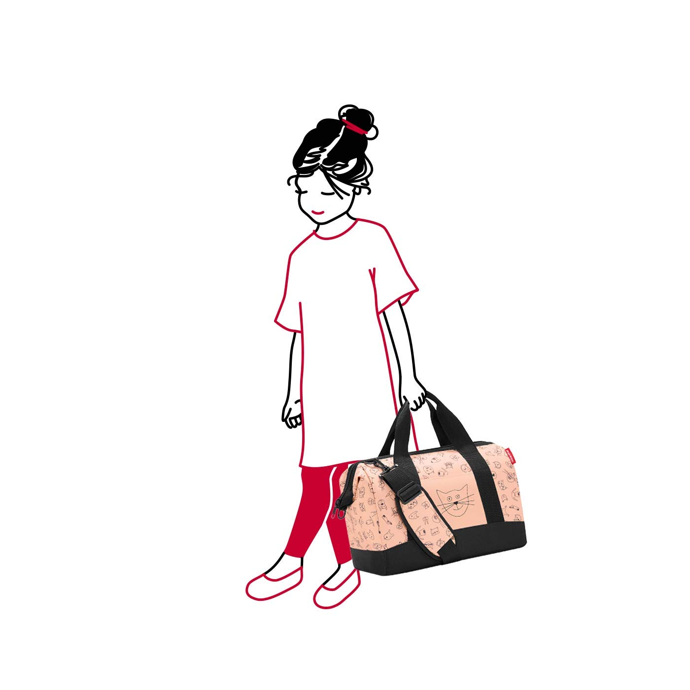 reisenthel-allrounder-m-kids-cats-and-dogs-rose-18-liter-kinderreisetasche-mit-s image 6