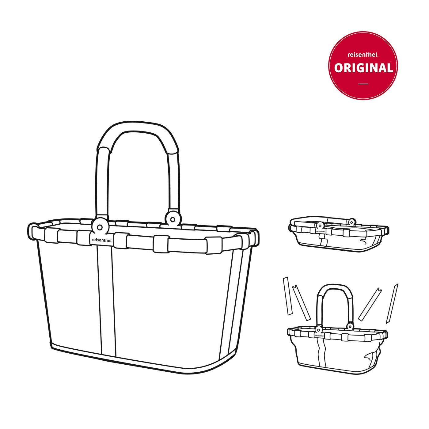 reisenthel-carrybag-einkaufskorb-mit-zugabe-happy-flowers-22-l-shopper-mit-rahme image 6