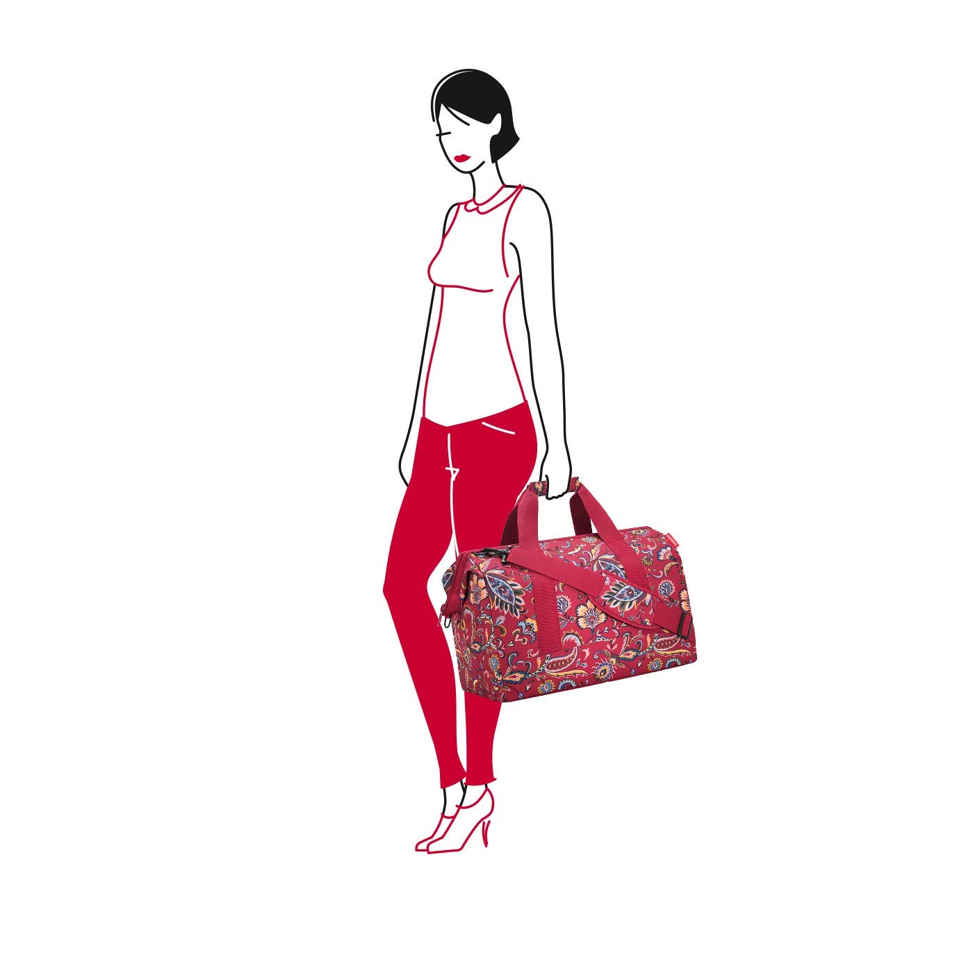 reisenthel-allrounder-l-reisetasche-set-paisley-ruby-mit-toiletbag-xl-waschtasch image 4