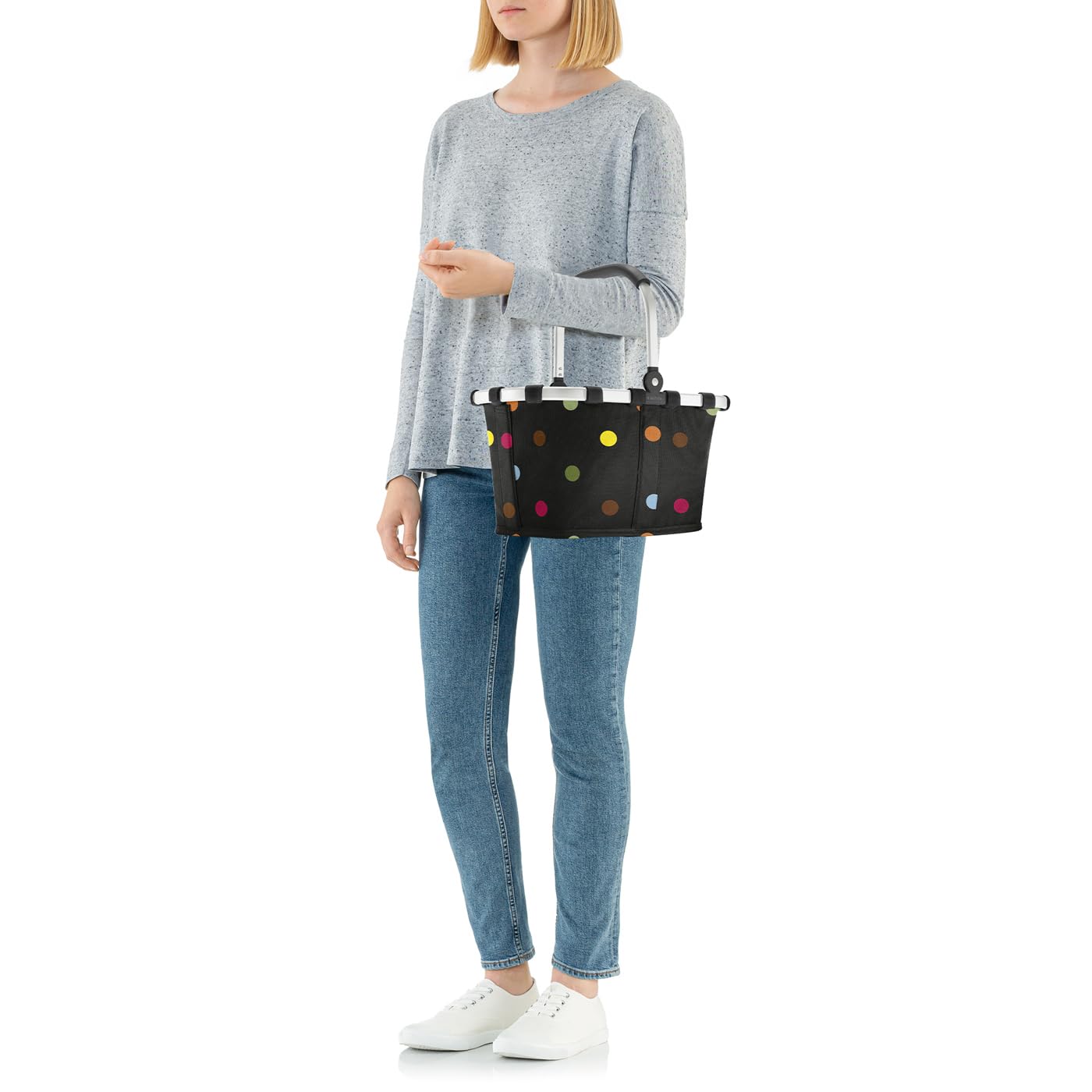 reisenthel-carrybag-xs-mixed-dots-kleiner-einkaufskorb-mit-aluminiumrahmen-33-5- image 8