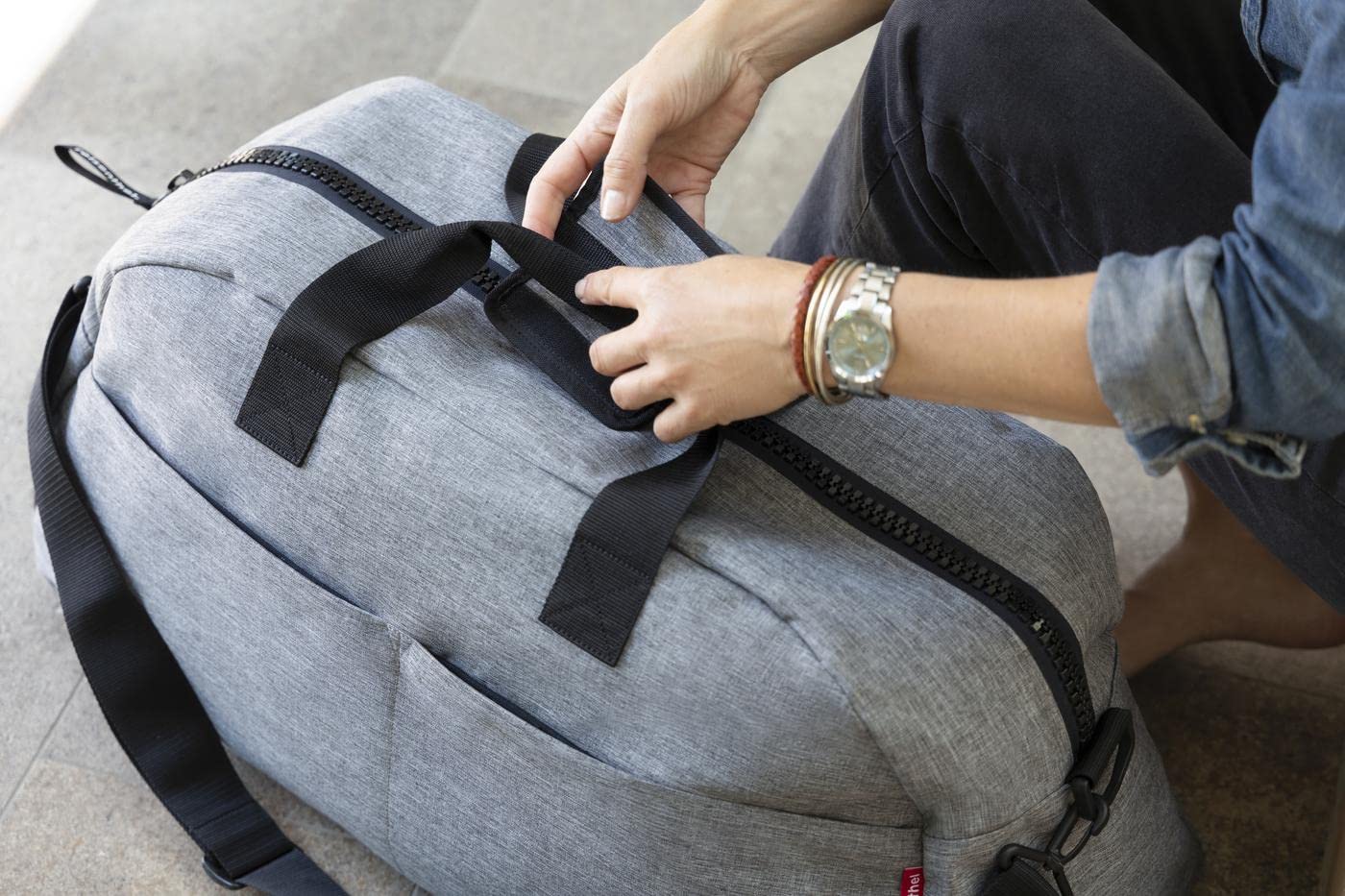 reisenthel-overnighter-plus-twist-silver-xl-reise-und-weekender-tasche-wasserabw image 6