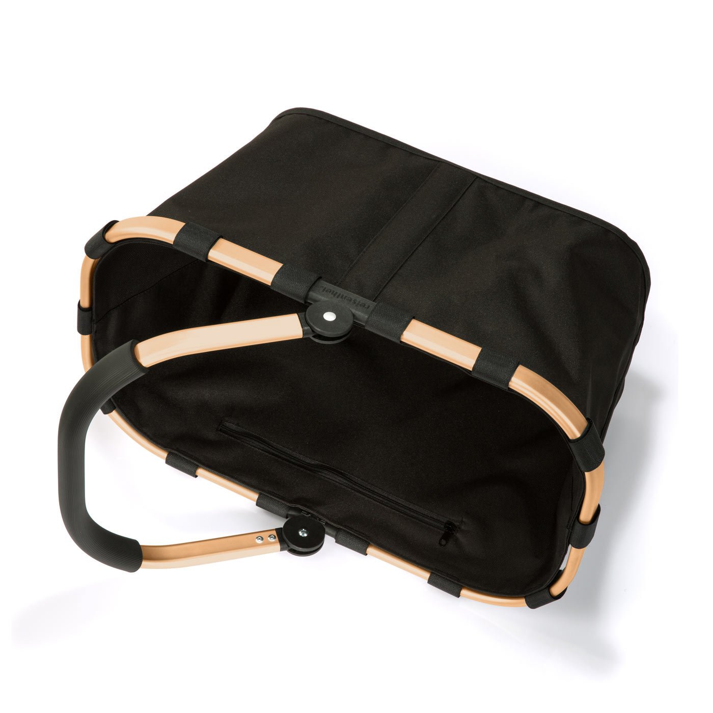 reisenthel-carrybag-frame-einkaufskorb-mit-aluminiumrahmen-einrastb-gel-gold-bla image 4