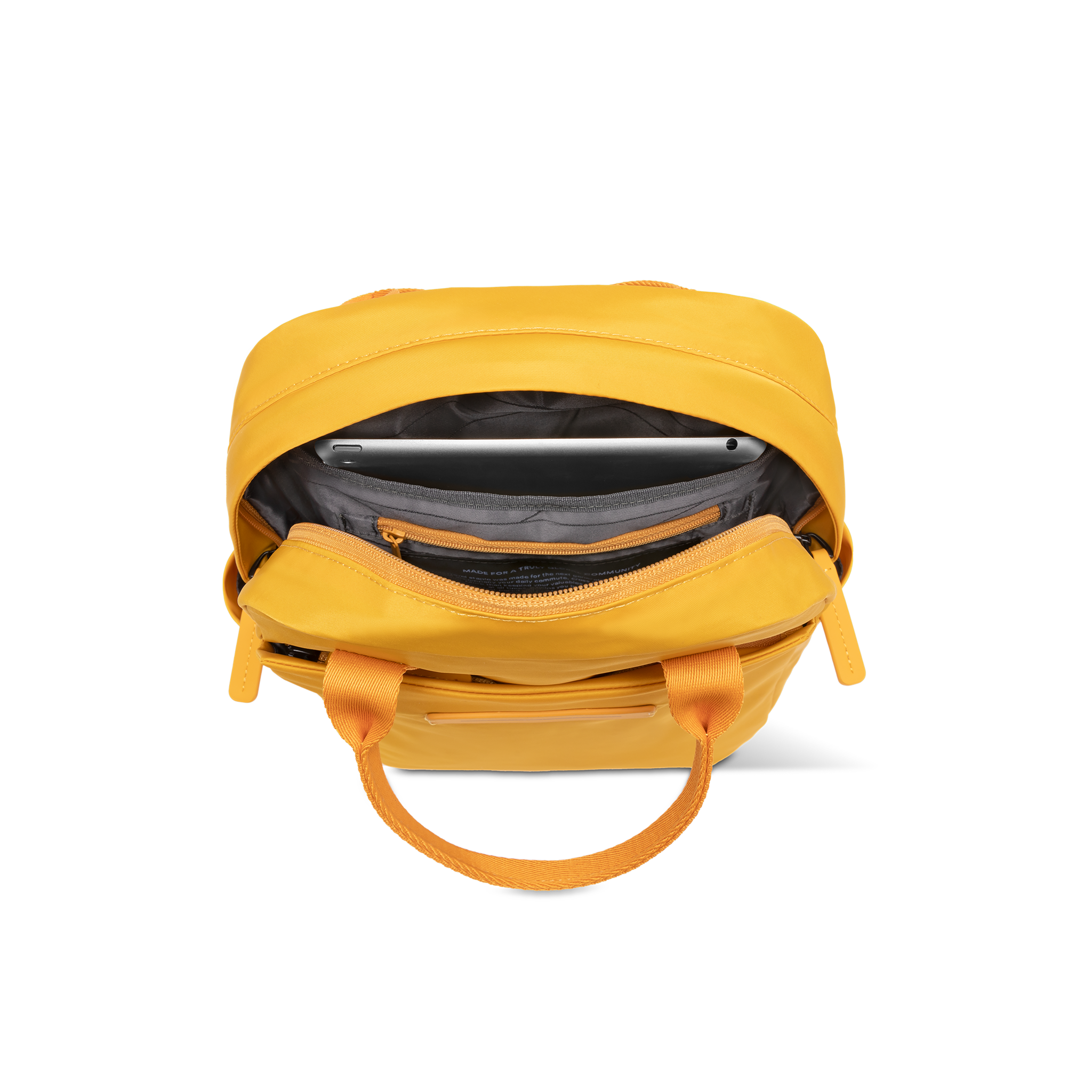 horizn-studios-aoyama-totepack-s-bright-amber-ballistic-nylon-mit-rpet-futter image 4