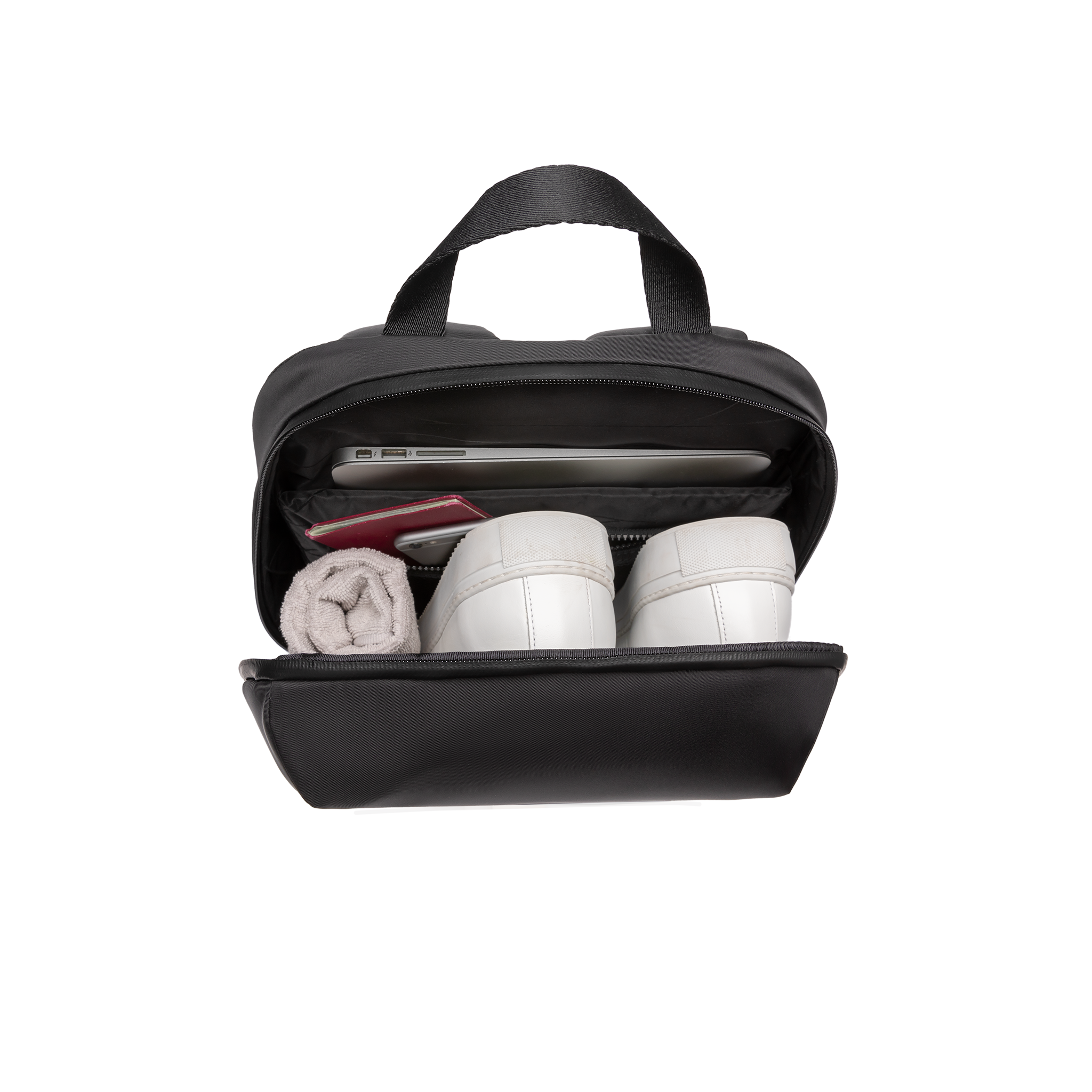 horizn-studios-gion-backpack-light-m-rucksack-in-all-black-aus-recyceltem-nylon image 4