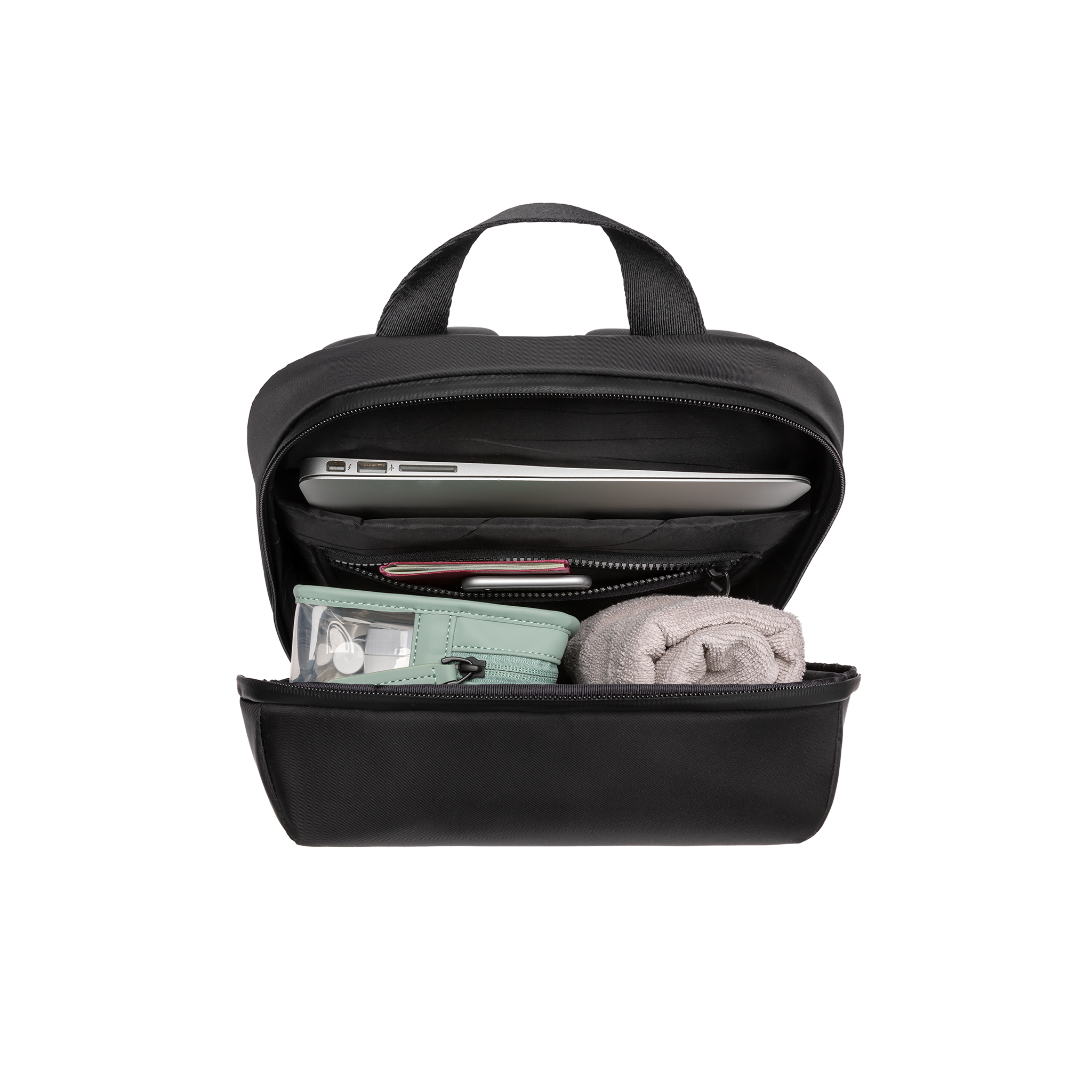 horizn-studios-gion-backpack-light-s-all-black-recycled-nylon-rucksack image 4