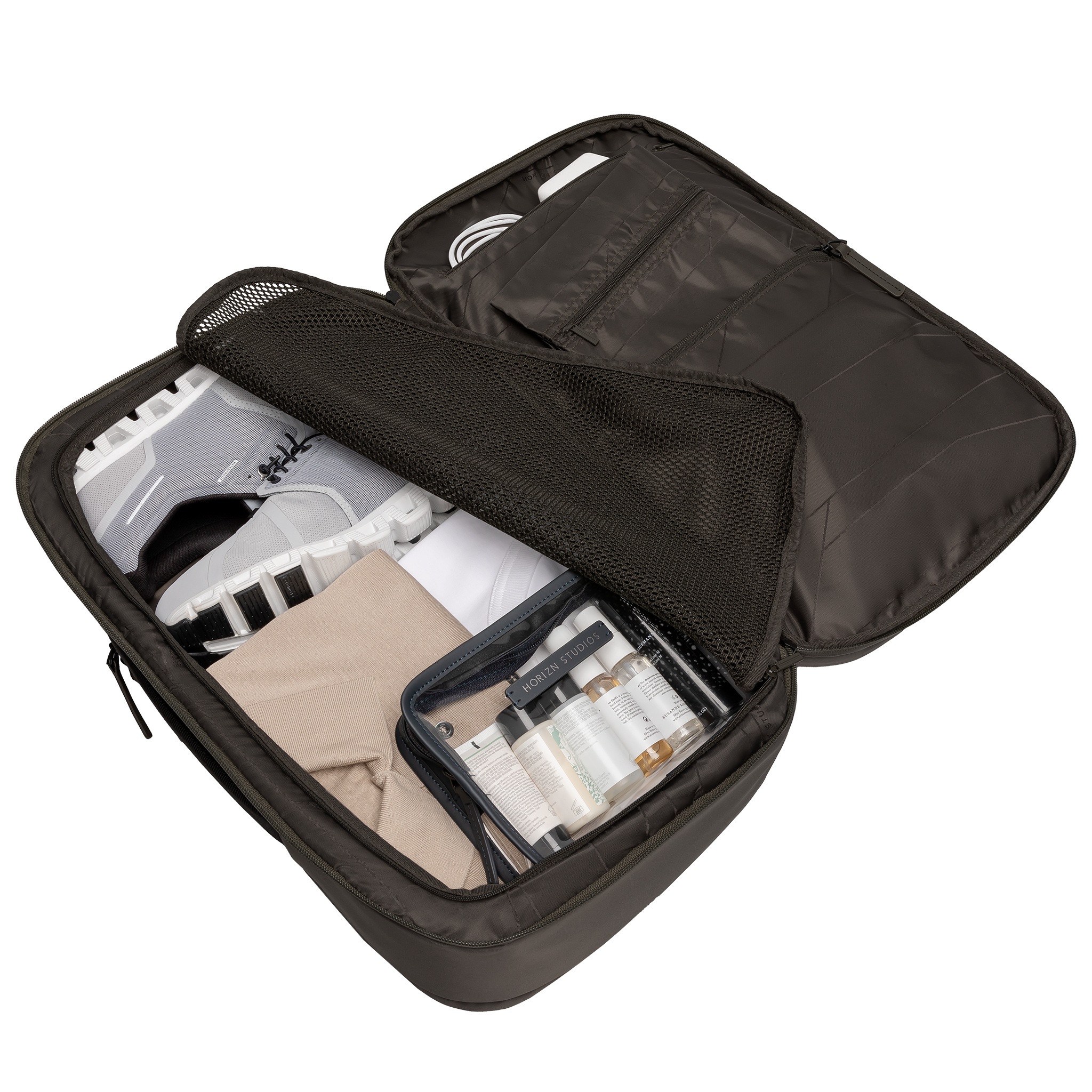 horizn-studios-gion-backpack-travel-reiserucksack-dark-olive-recyceltes-nylon image 7