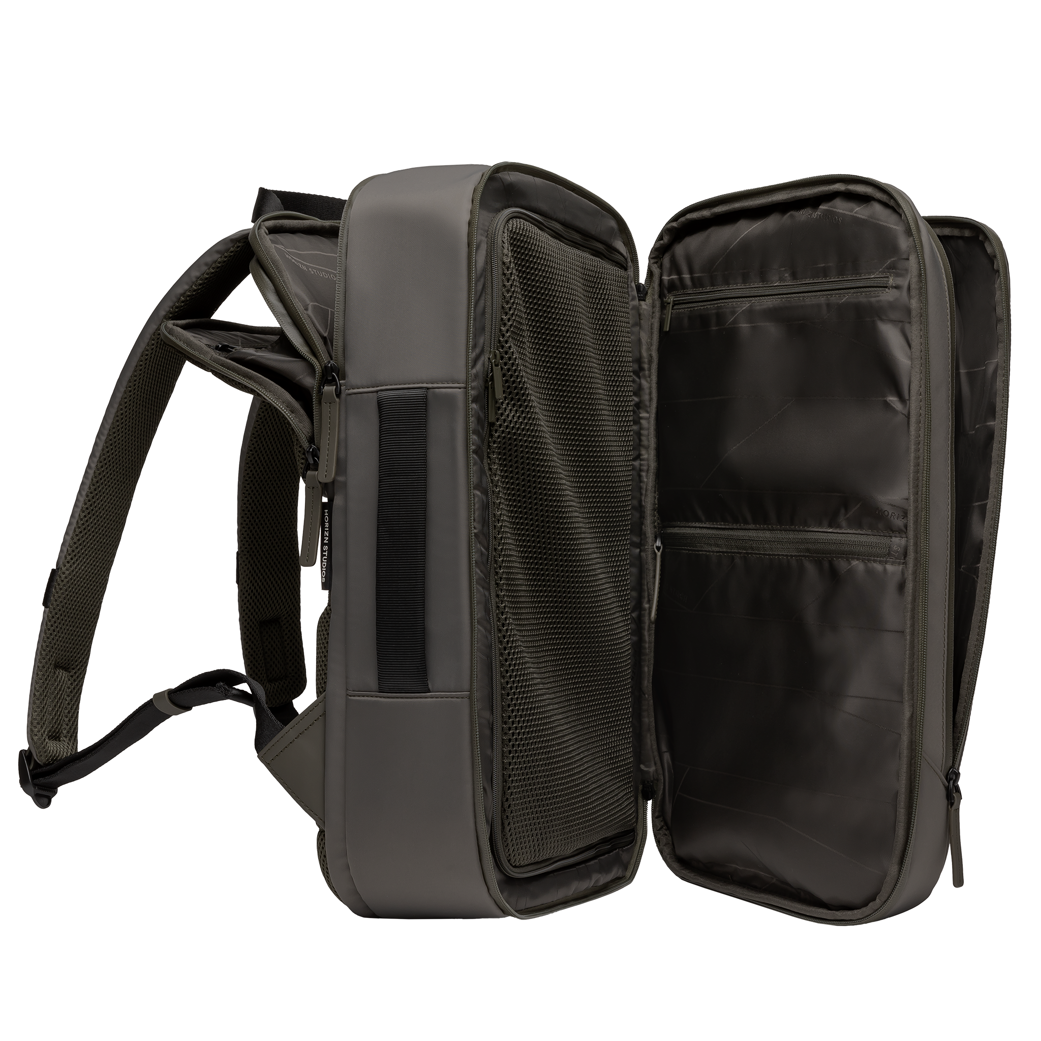 horizn-studios-gion-backpack-travel-reiserucksack-dark-olive-recyceltes-nylon image 6