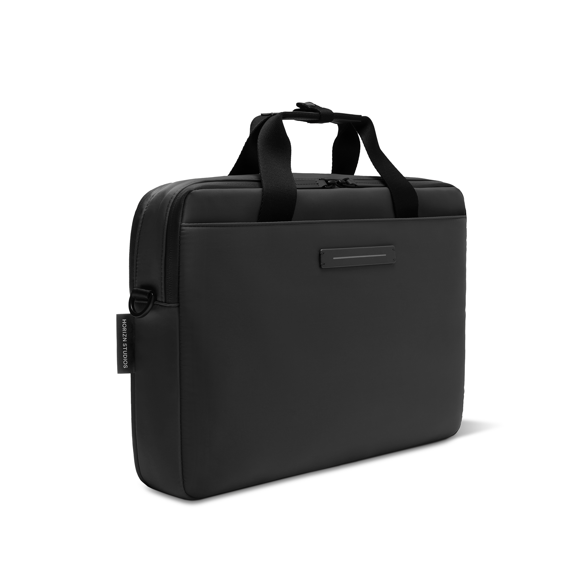 horizn-studios-gion-briefcase-all-black-wasserabweisende-aktentasche-aus-recycel image 4