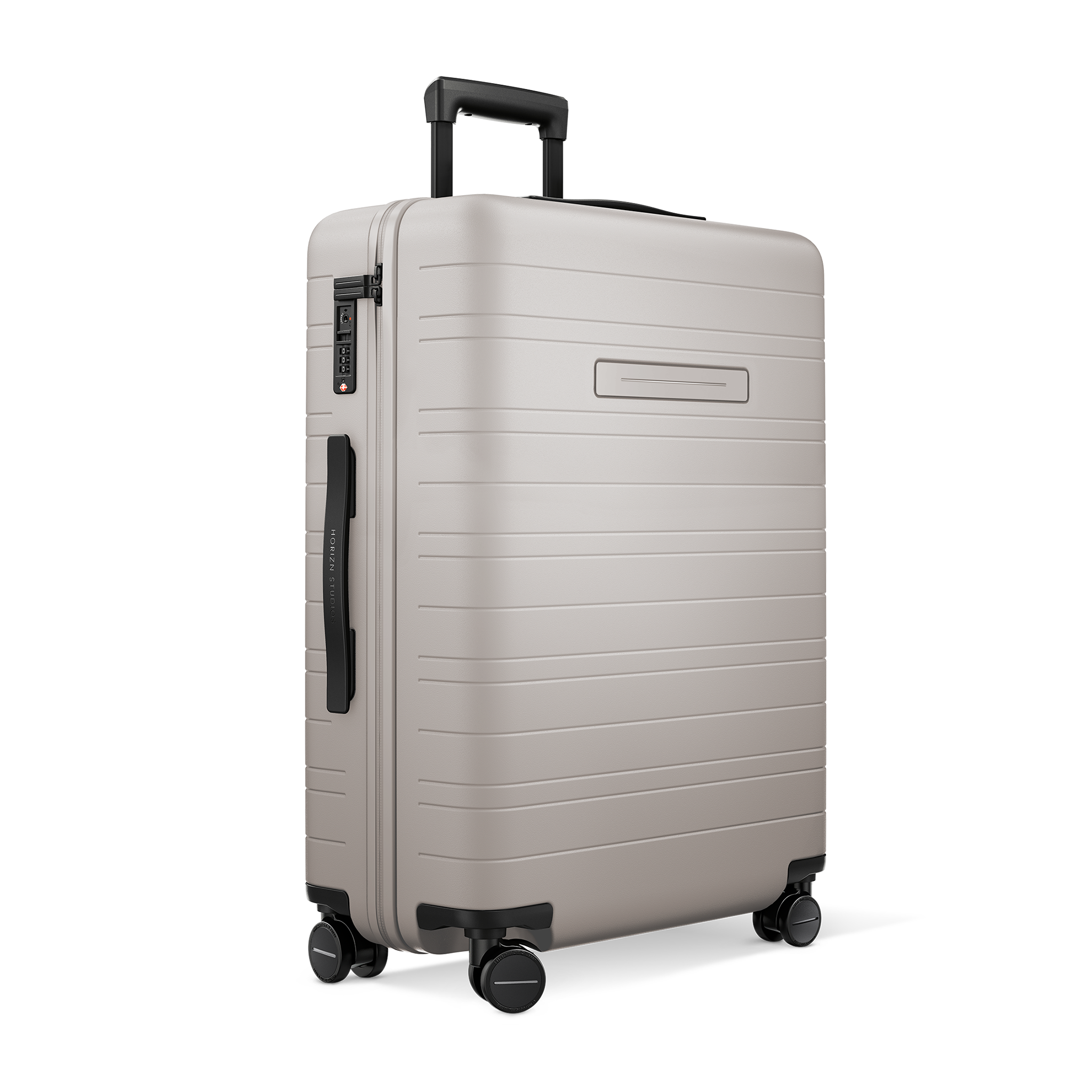 horizn-studios-h6-essential-check-in-trolley-m-sand-grey-premium-hard-shell-64-c image 2