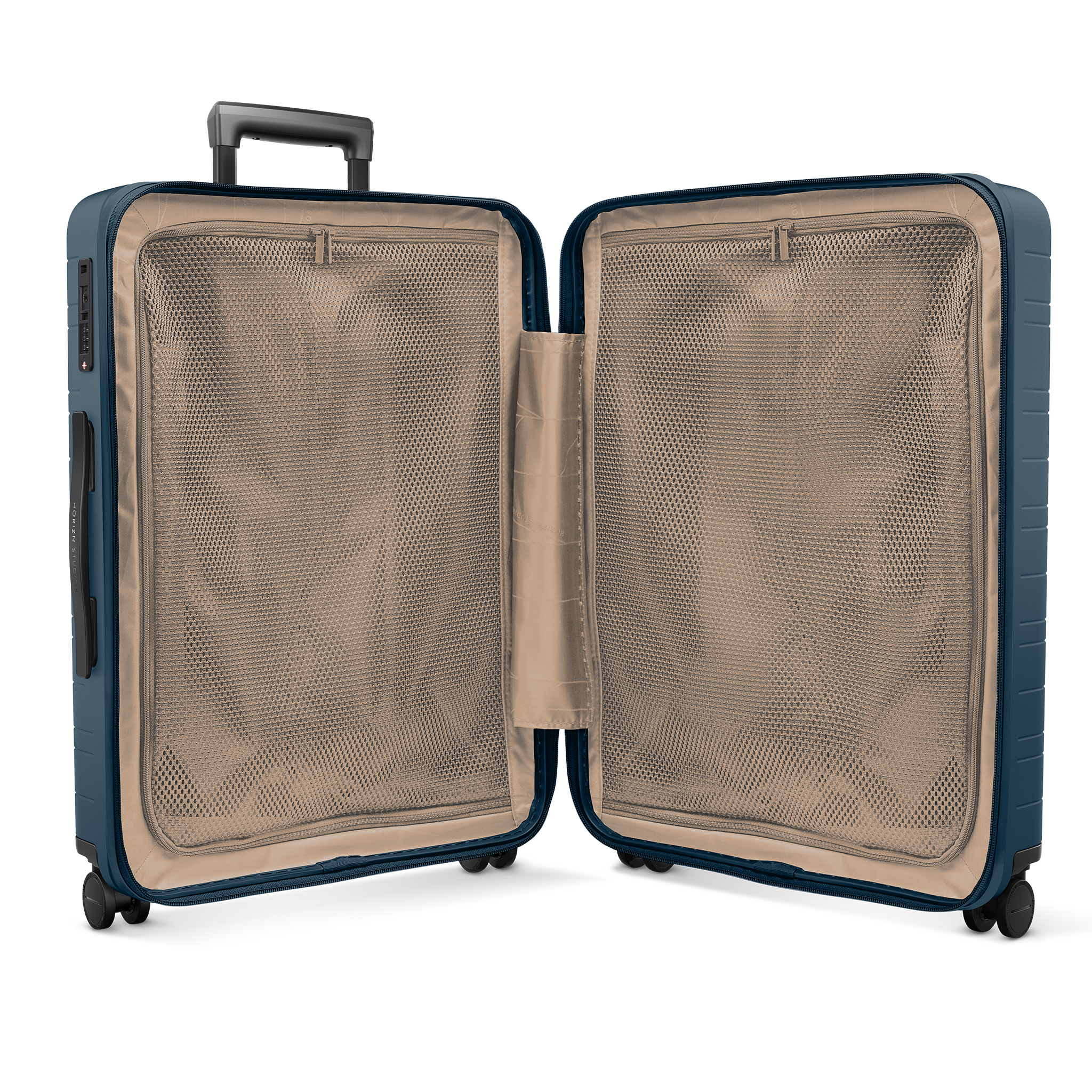 horizn-studios-h6-go-check-in-trolley-gr-e-m-64-cm-premium-hard-shell-river-blue image 5