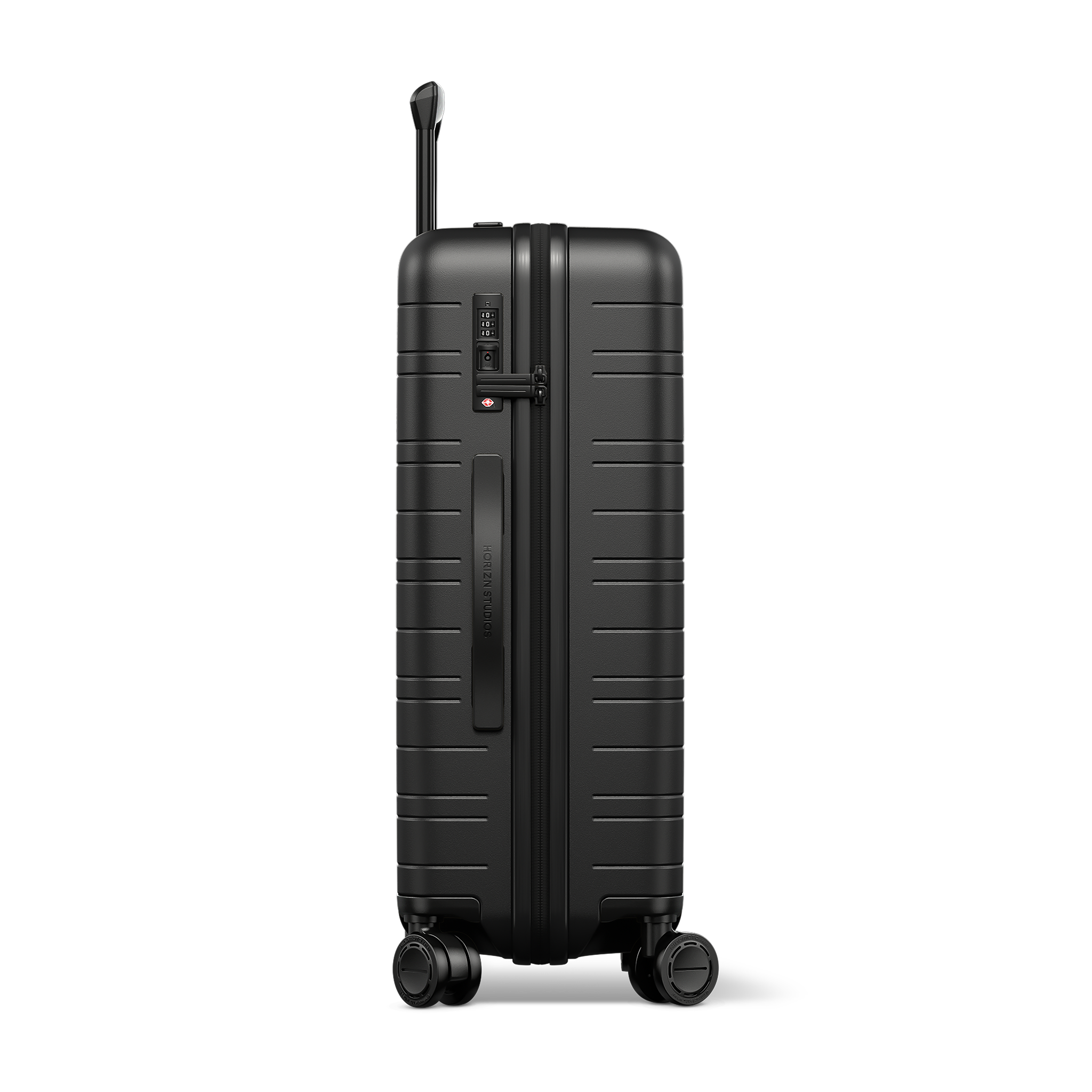 horizn-studios-h6-pro-check-in-m-64-cm-all-black-premium-hard-shell-trolley image 3