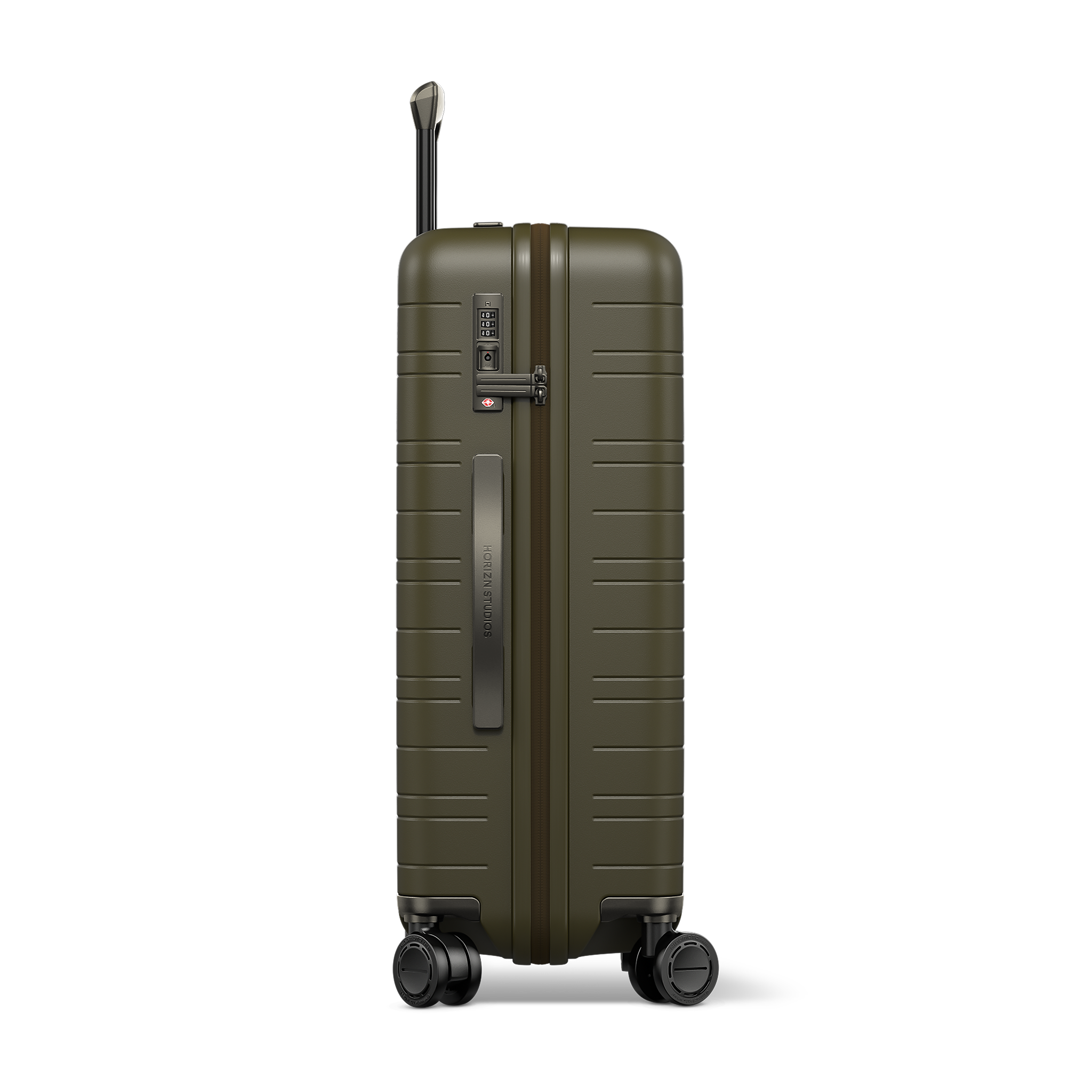 horizn-studios-h6-pro-check-in-m-dark-olive-premium-hard-shell-trolley-64-cm-auf image 3