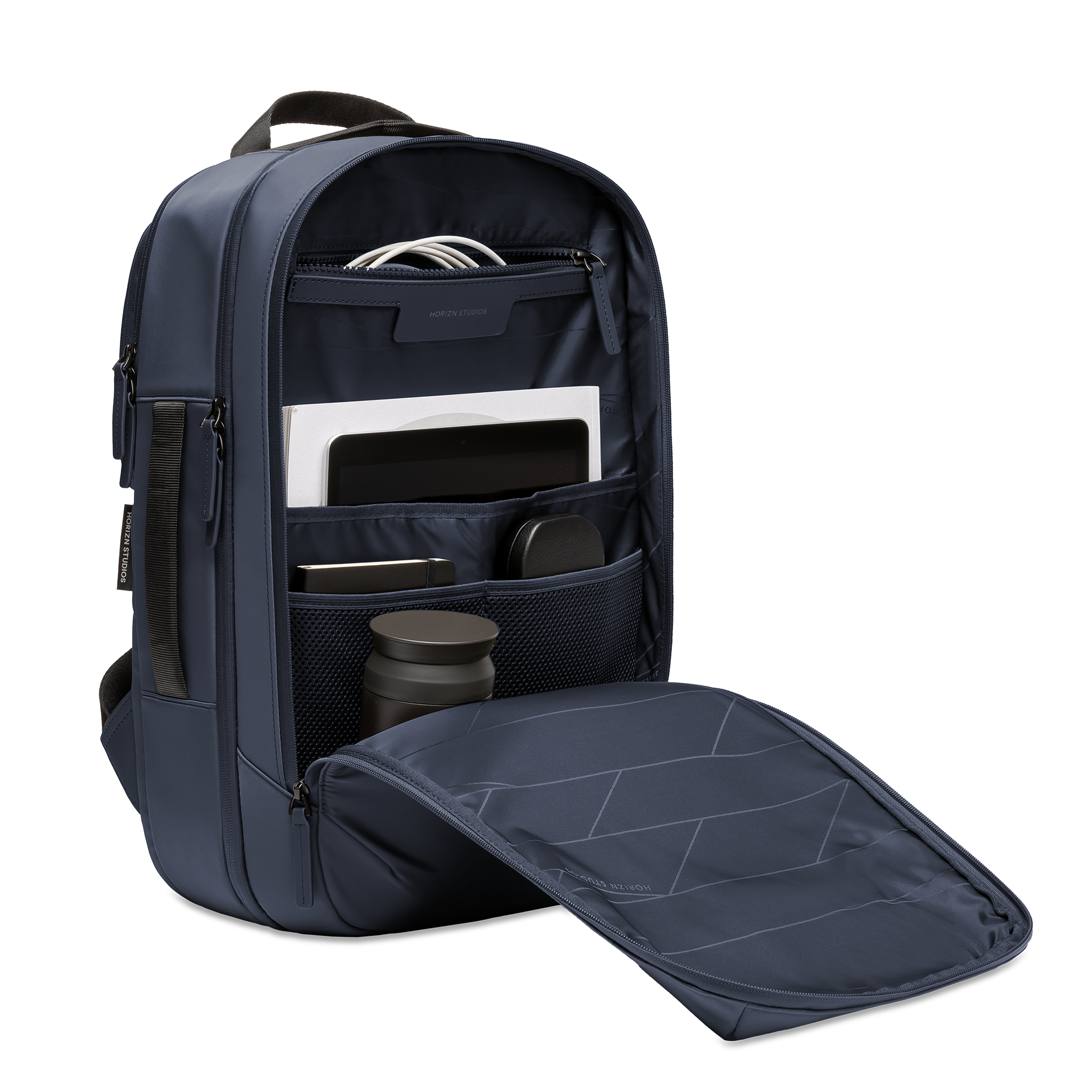 horizn-studios-gion-backpack-travel-reiserucksack-aus-recyceltem-nylon-night-blu image 4