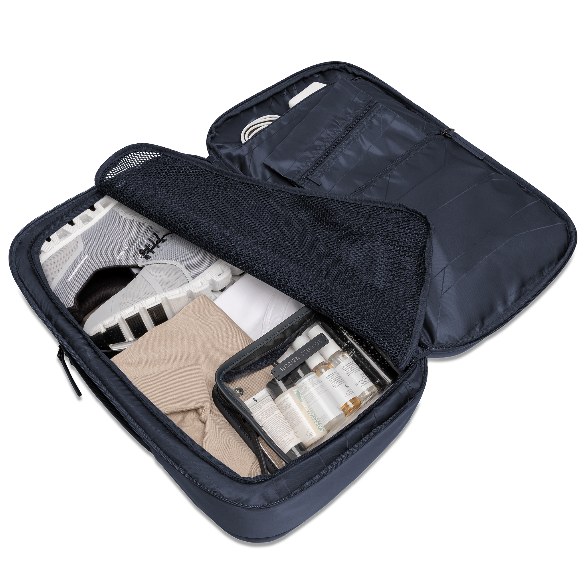 horizn-studios-gion-backpack-travel-reiserucksack-aus-recyceltem-nylon-night-blu image 6