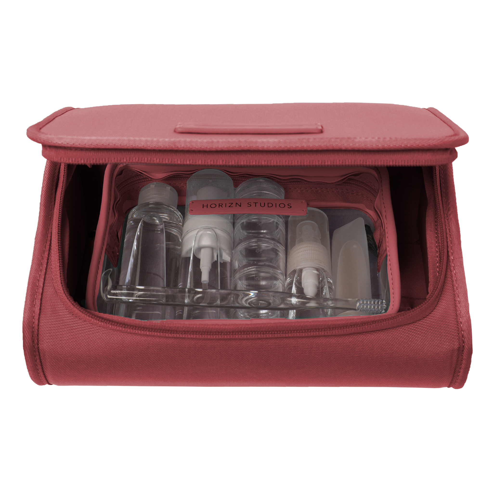 horizn-studios-liquids-bag-true-red-transparenter-tpu-kulturtasche-f-r-flugreise image 5