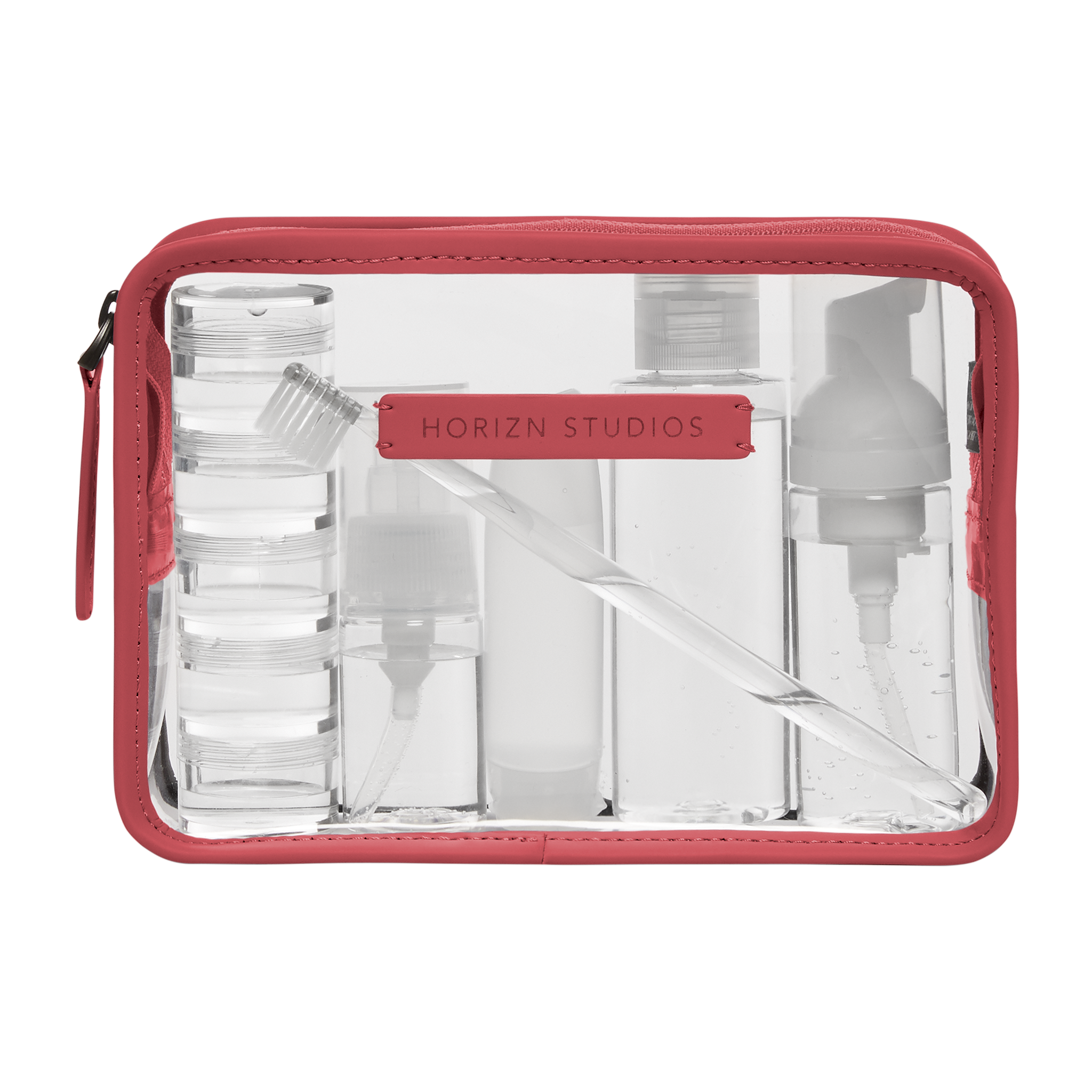 horizn-studios-liquids-bag-true-red-transparenter-tpu-kulturtasche-f-r-flugreise image 3