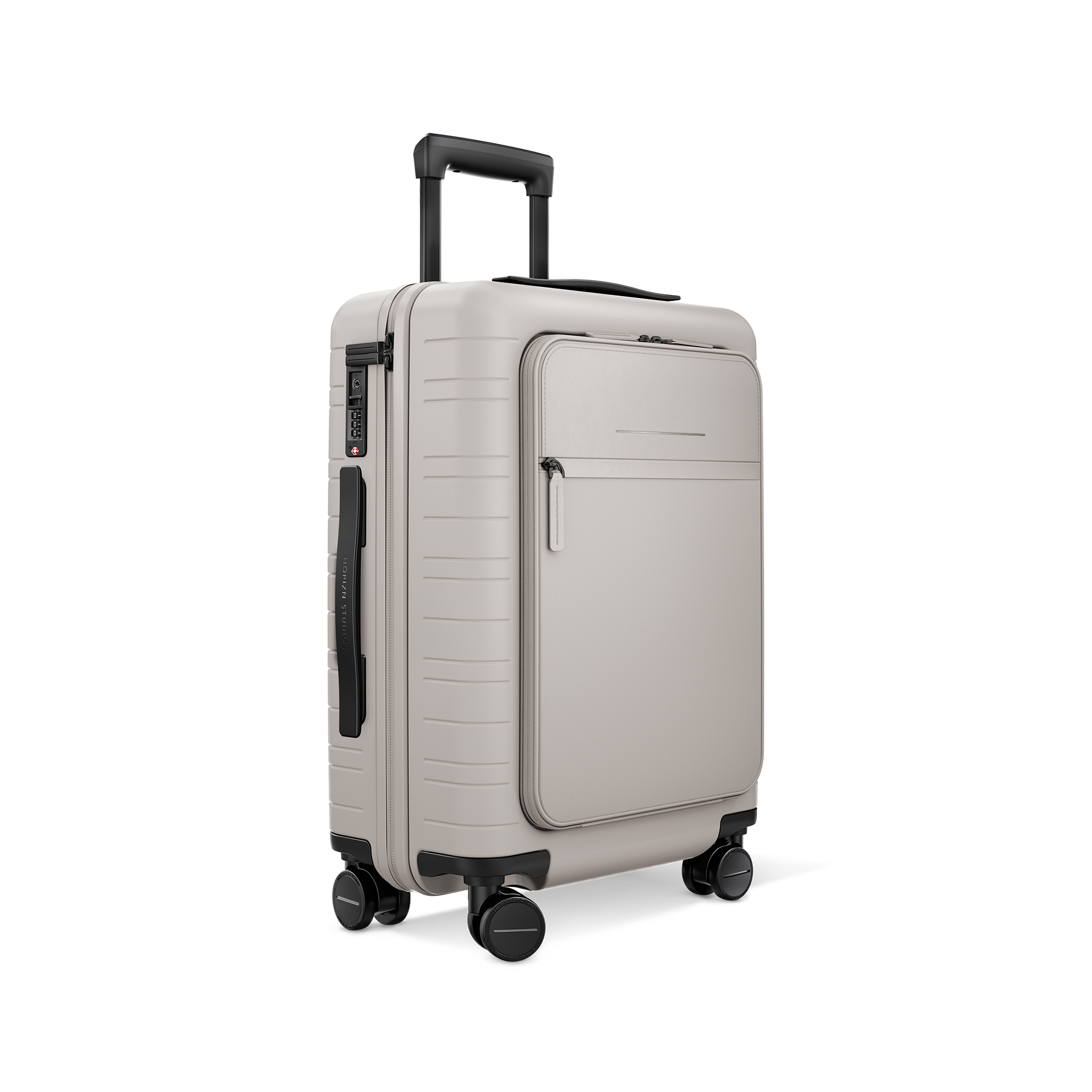 horizn-studios-m5-essential-handgep-ck-koffer-sand-grey-55-cm-mit-frontfach image 2