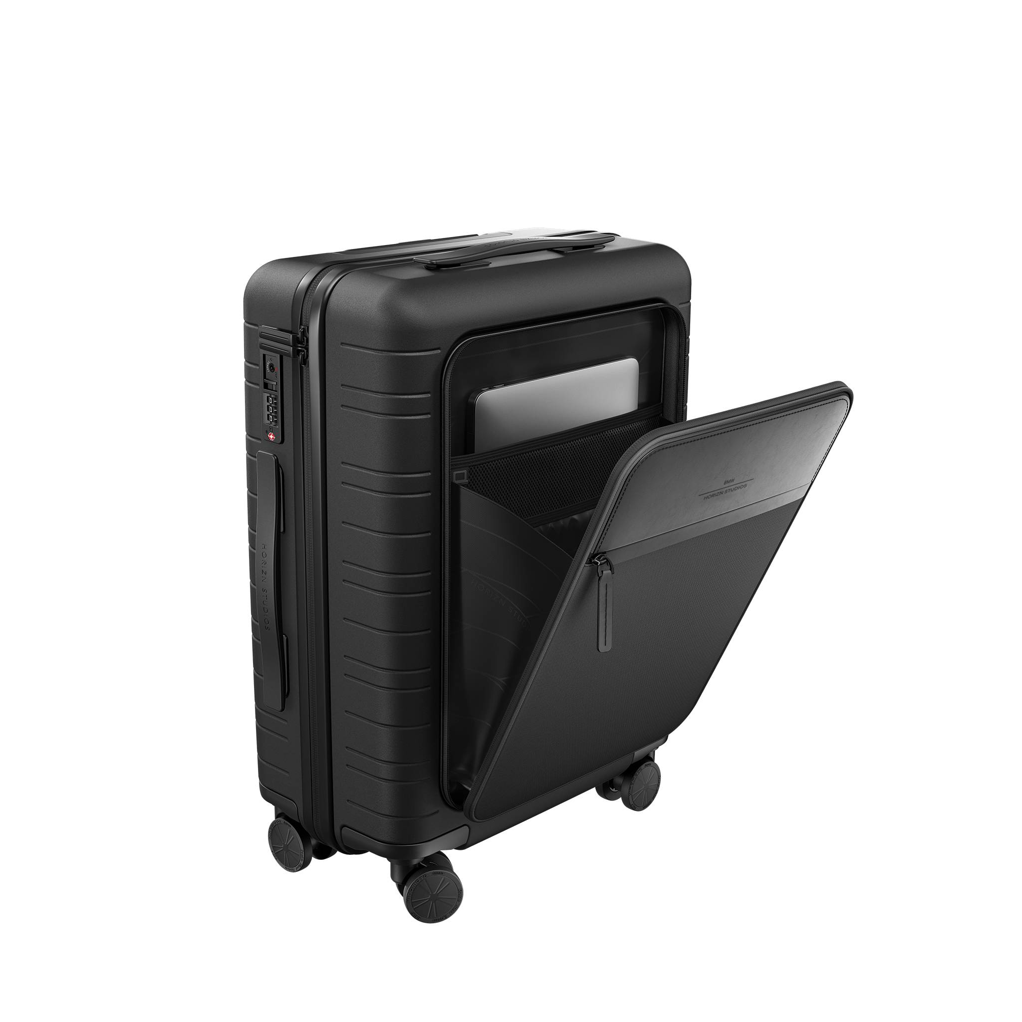 horizn-studios-m5-bmw-edition-multi-shell-kabinentrolley-all-black-55-cm-mit-fro image 5