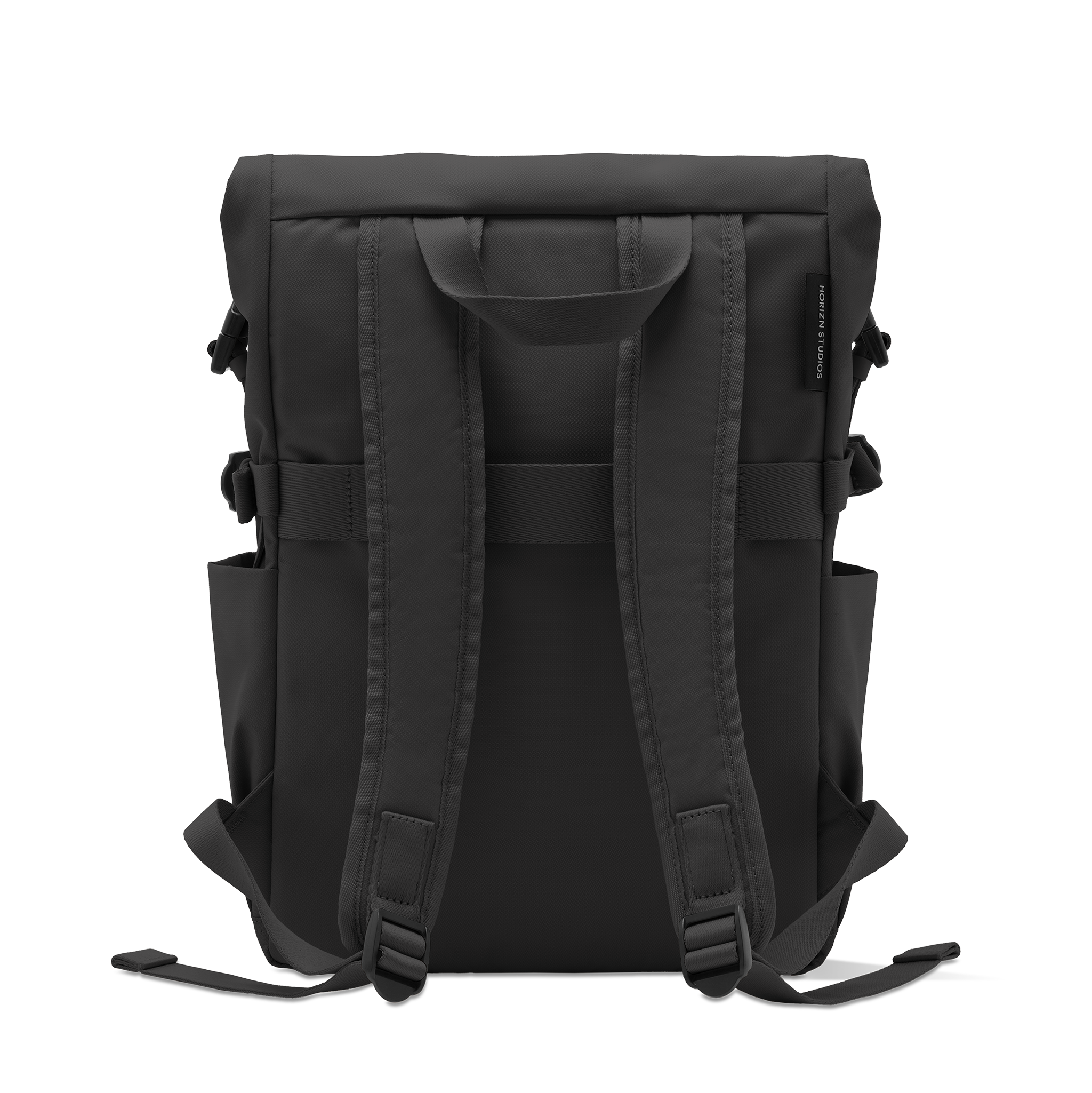 horizn-studios-shibuya-rolltop-rucksack-all-black-recyceltes-nylon image 4