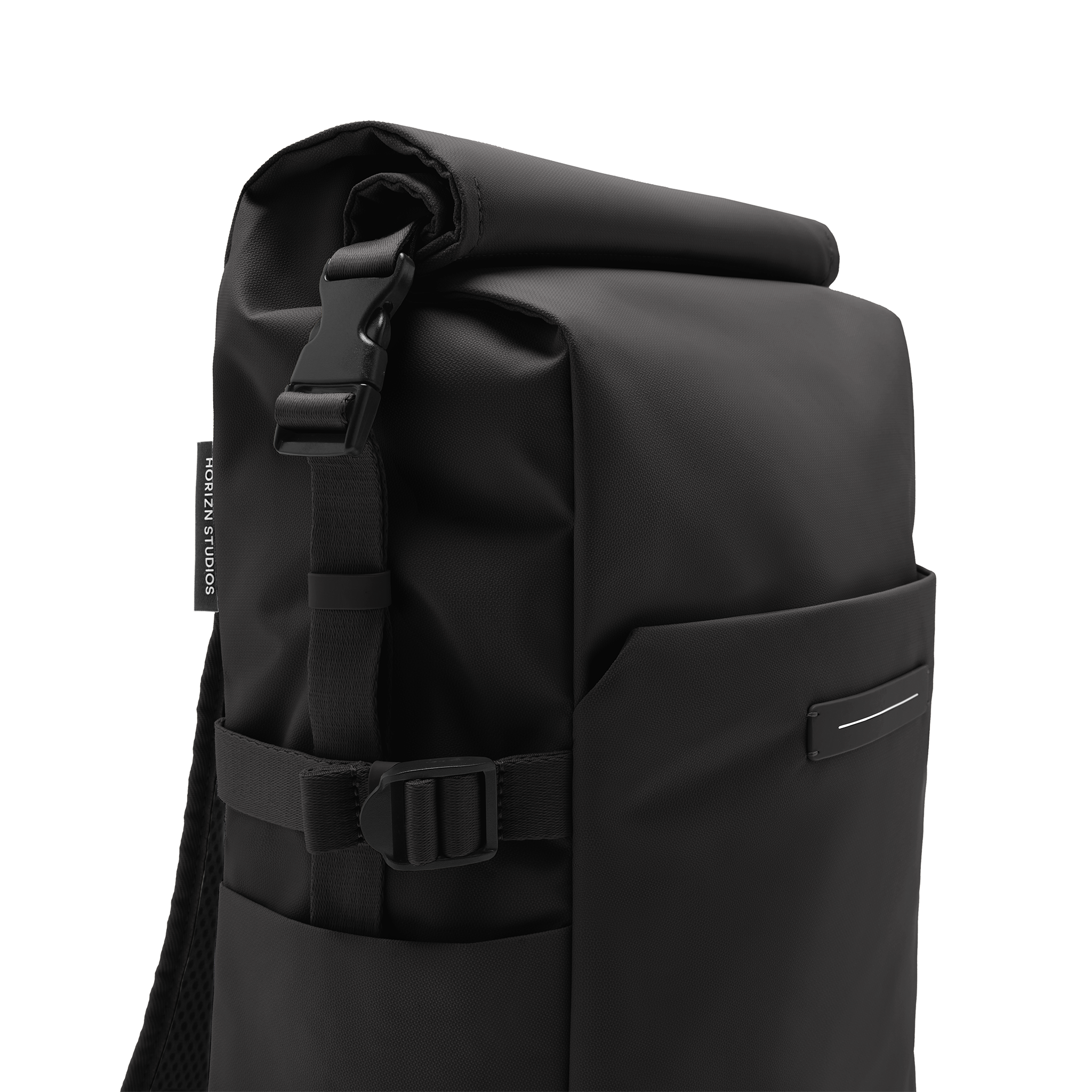 horizn-studios-shibuya-rolltop-rucksack-all-black-recyceltes-nylon image 7