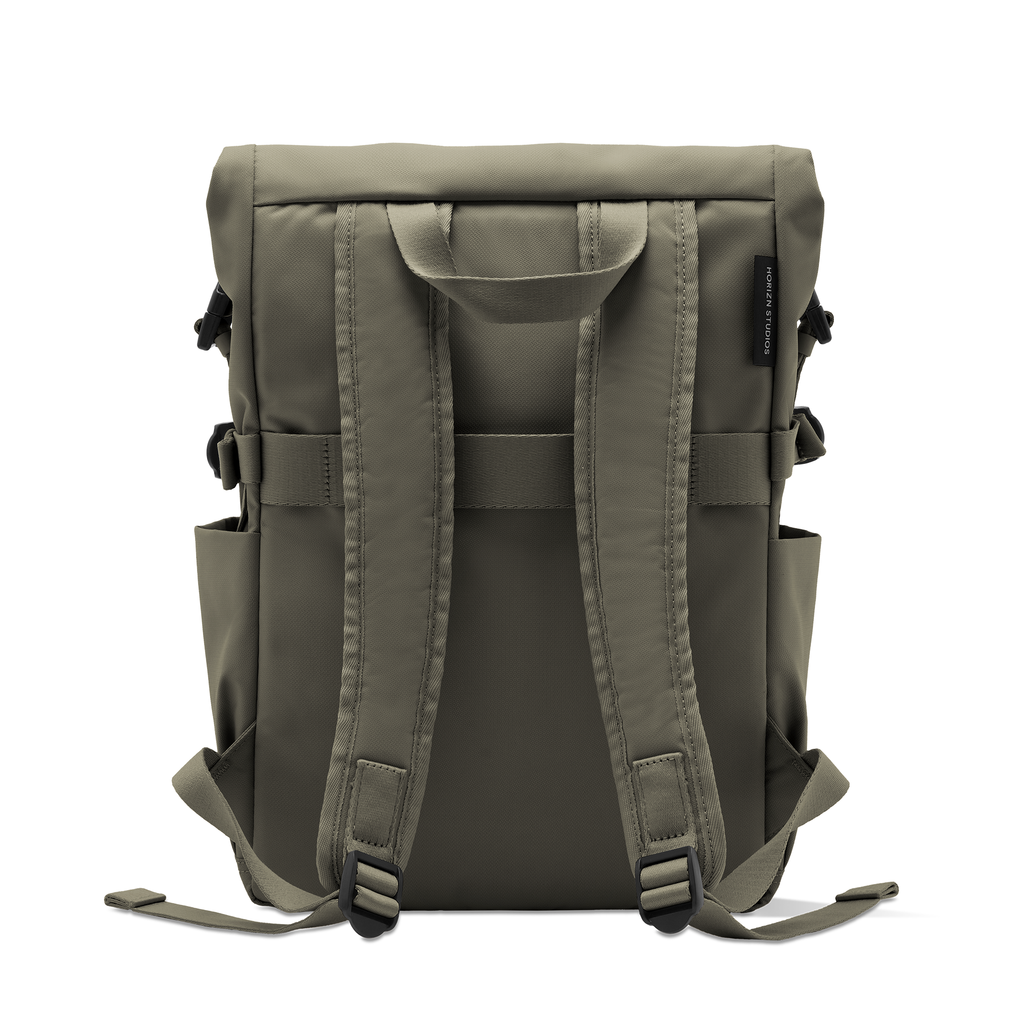 horizn-studios-shibuya-rolltop-rucksack-dark-olive-recyceltes-nylon image 3