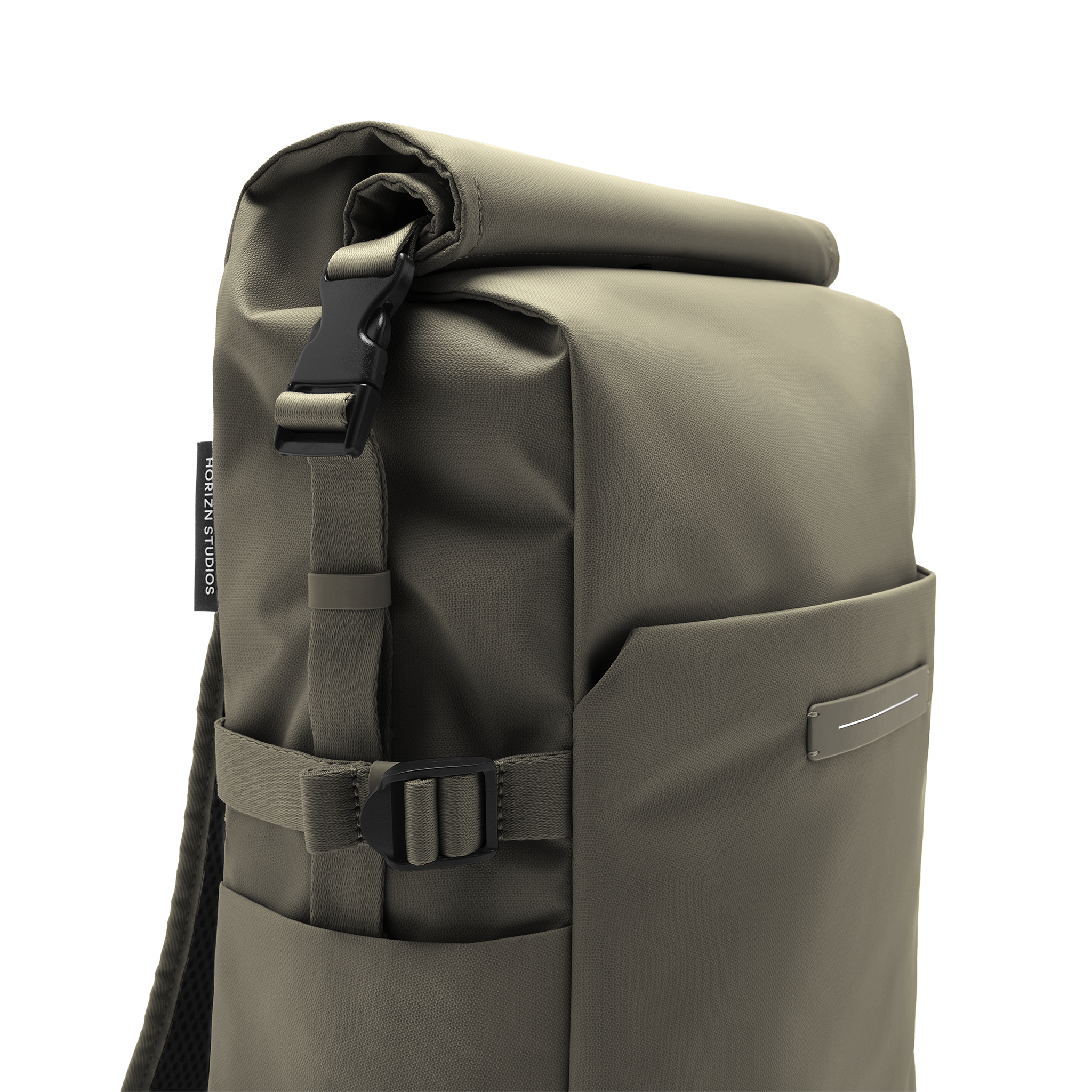 horizn-studios-shibuya-rolltop-rucksack-dark-olive-recyceltes-nylon image 6