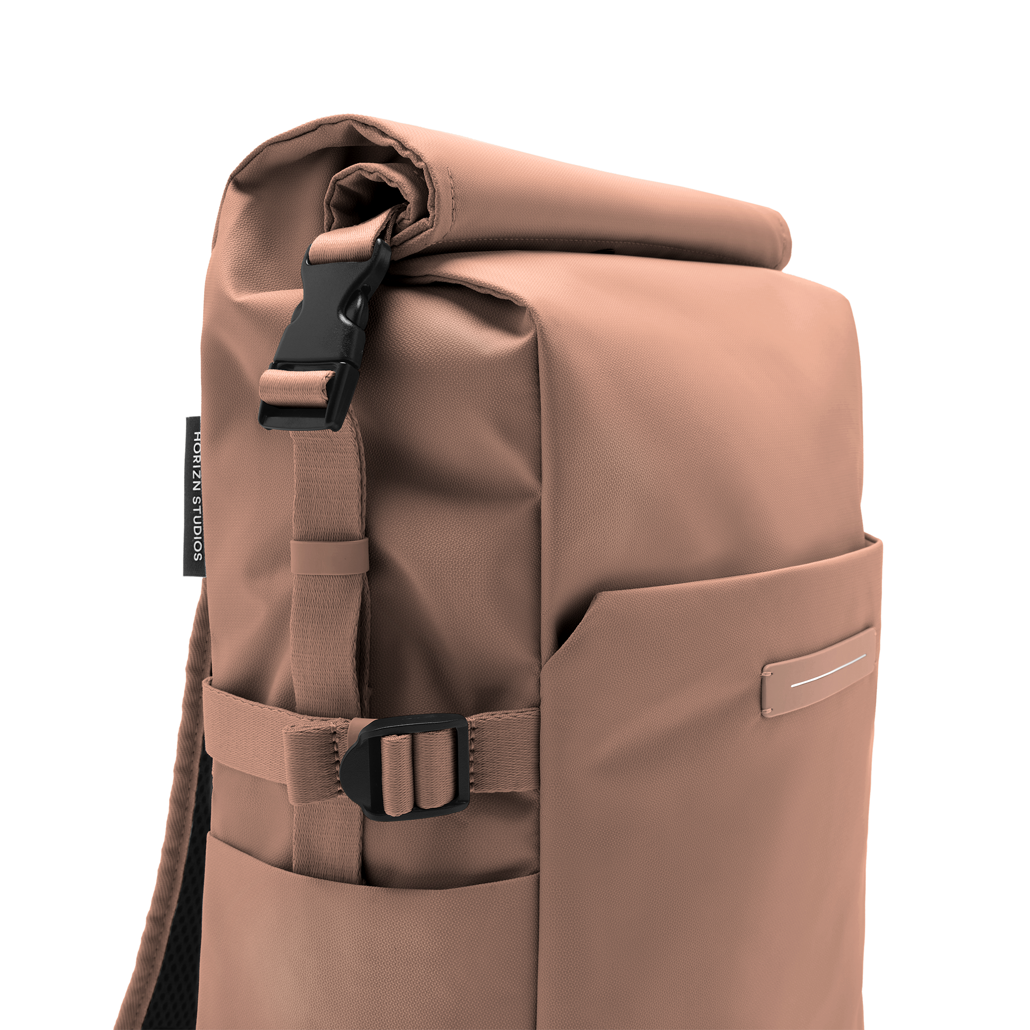 horizn-studios-shibuya-rolltop-backpack-mocha-recycled-nylon-pendlerrucksack image 6