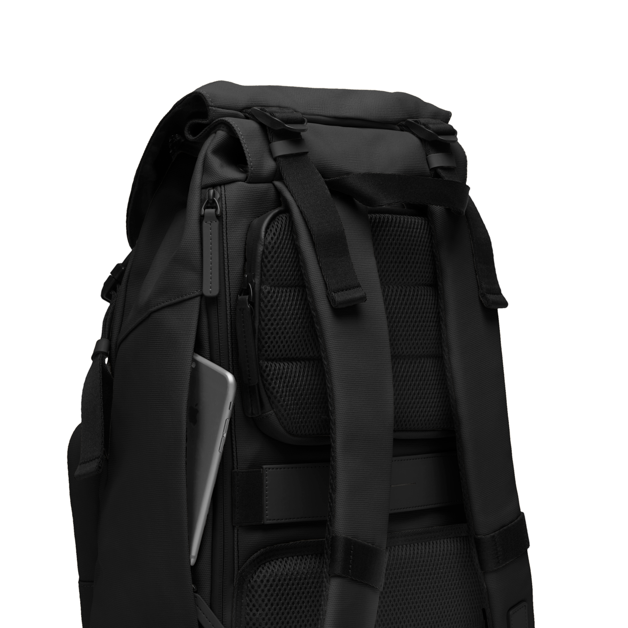 horizn-studios-sofo-backpack-city-all-black-recyceltes-wachs-canvas-tagesrucksac image 6