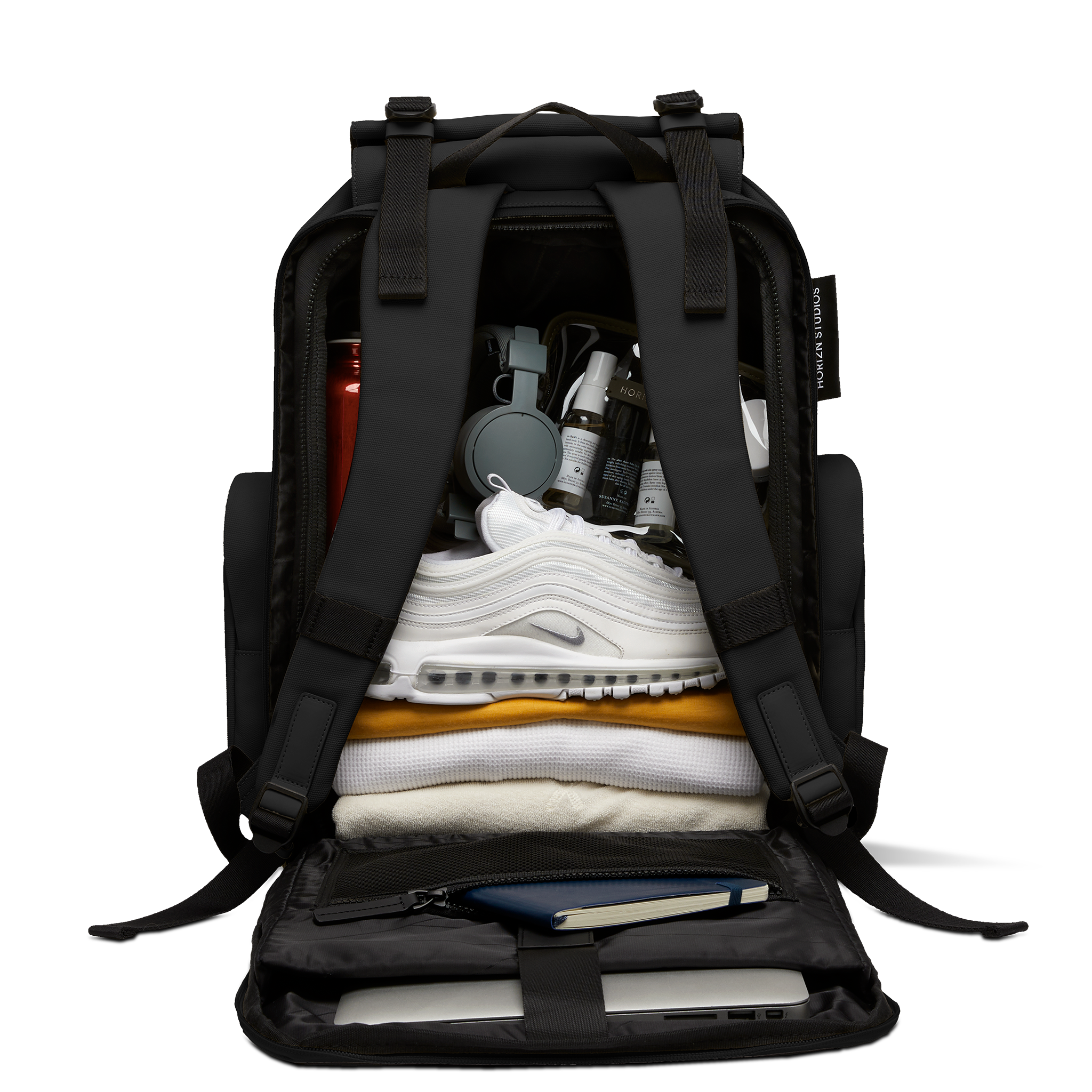 horizn-studios-sofo-backpack-travel-black-gewachstes-canvas-reise-rucksack image 5