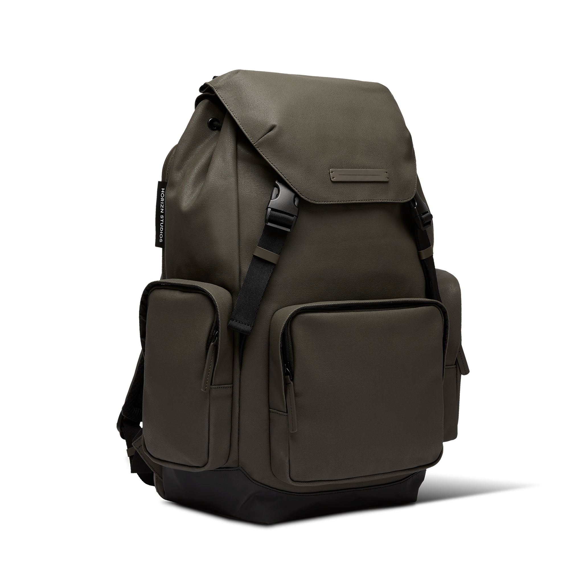 horizn-studios-sofo-backpack-travel-dark-olive-gewachstes-canvas-reise-rucksack image 2