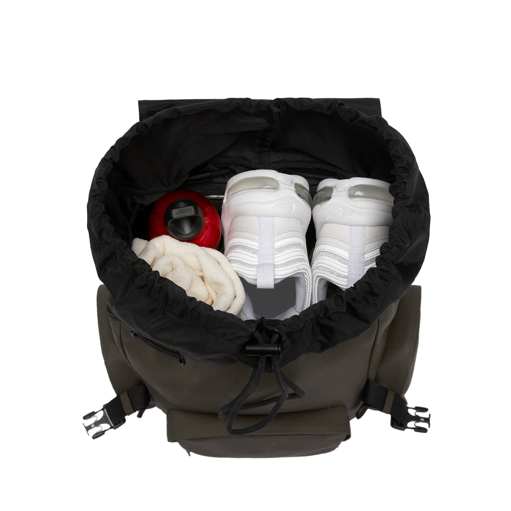 horizn-studios-sofo-backpack-travel-dark-olive-gewachstes-canvas-reise-rucksack image 7