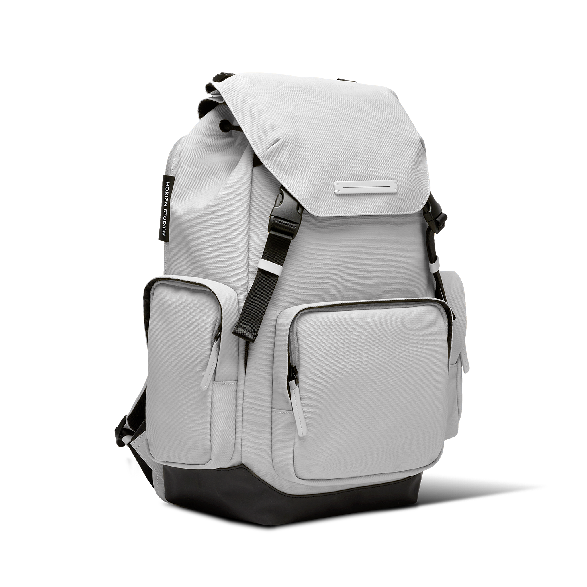 horizn-studios-sofo-backpack-travel-light-quartz-grey-recycled-waxed-canvas-reis image 2