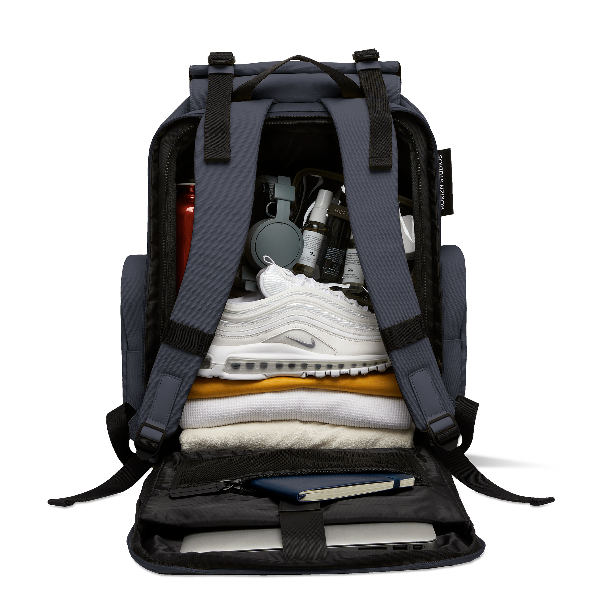horizn-studios-sofo-backpack-travel-rucksack-night-blue-gewachster-recycelter-ba image 5