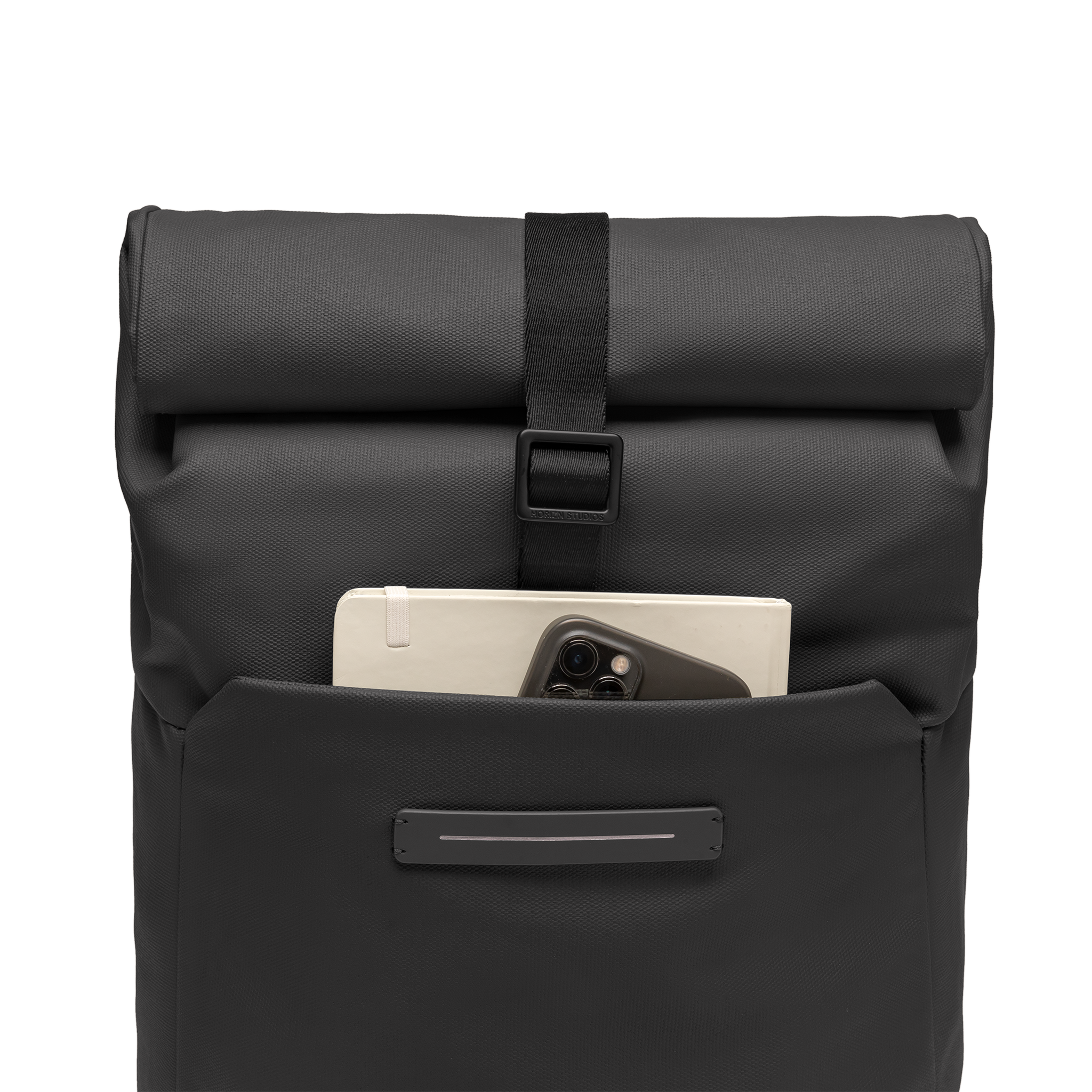 horizn-studios-sofo-rolltop-backpack-x-all-black-waxed-canvas-rolltop-rucksack image 4